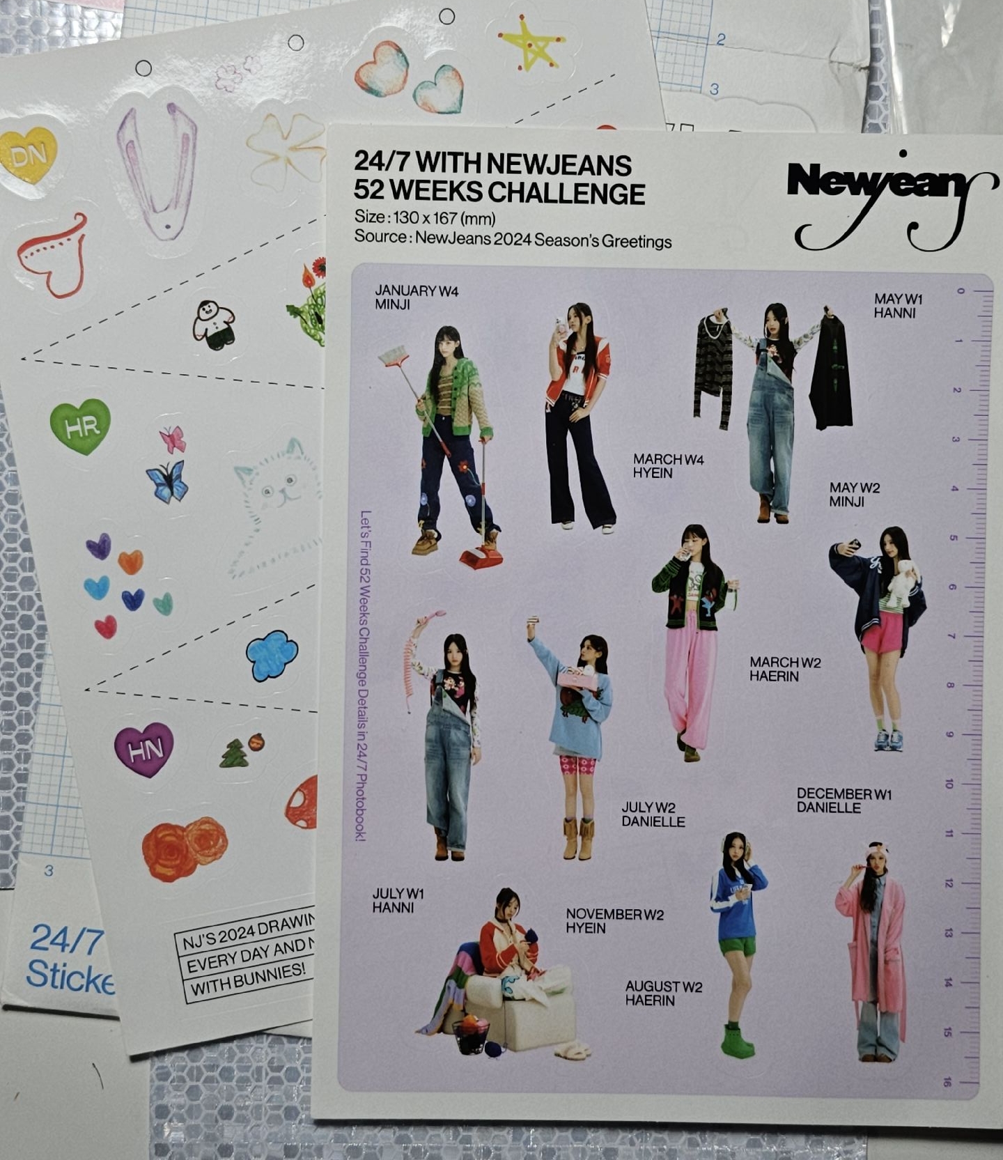 NEW JEANS 2024年年曆貼紙