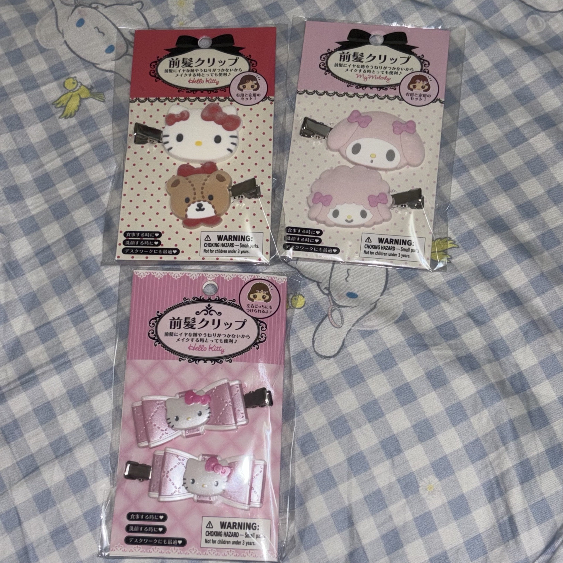 三麗鷗 美樂蒂 皮安諾 Kitty 髮夾