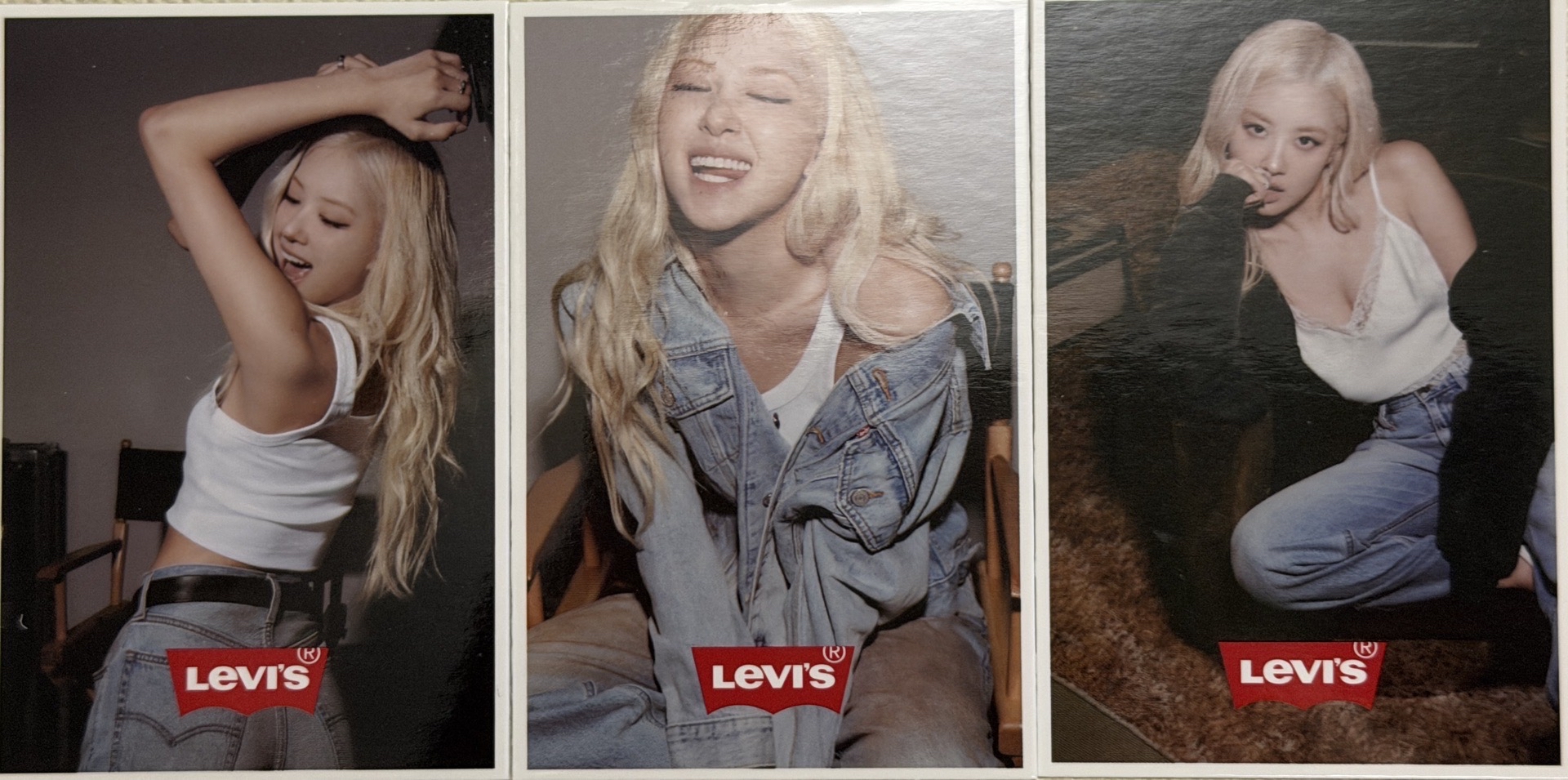 Rosé x Levi’s代言小卡三張