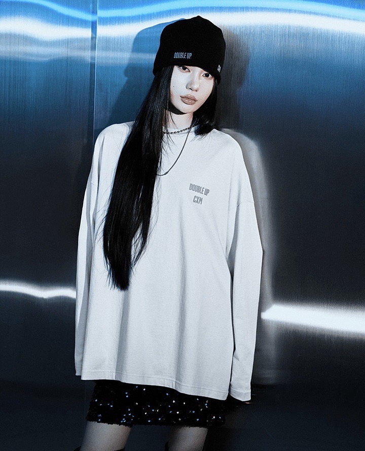 CxM DOUBLE UP 灰色長袖 T-Shirt（M）