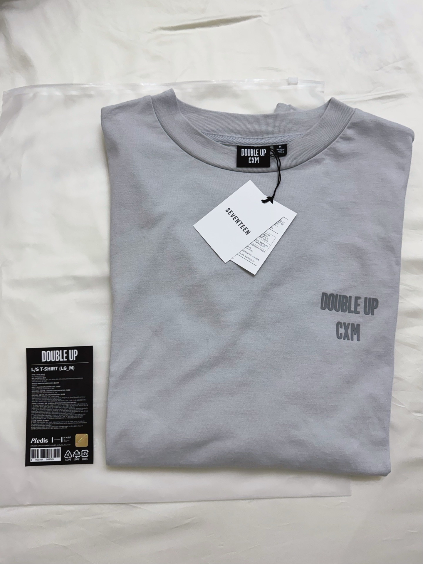 CxM DOUBLE UP 灰色長袖 T-Shirt（M）