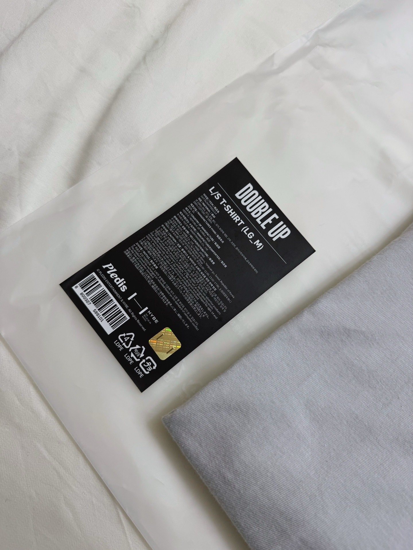 CxM DOUBLE UP 灰色長袖 T-Shirt（M）