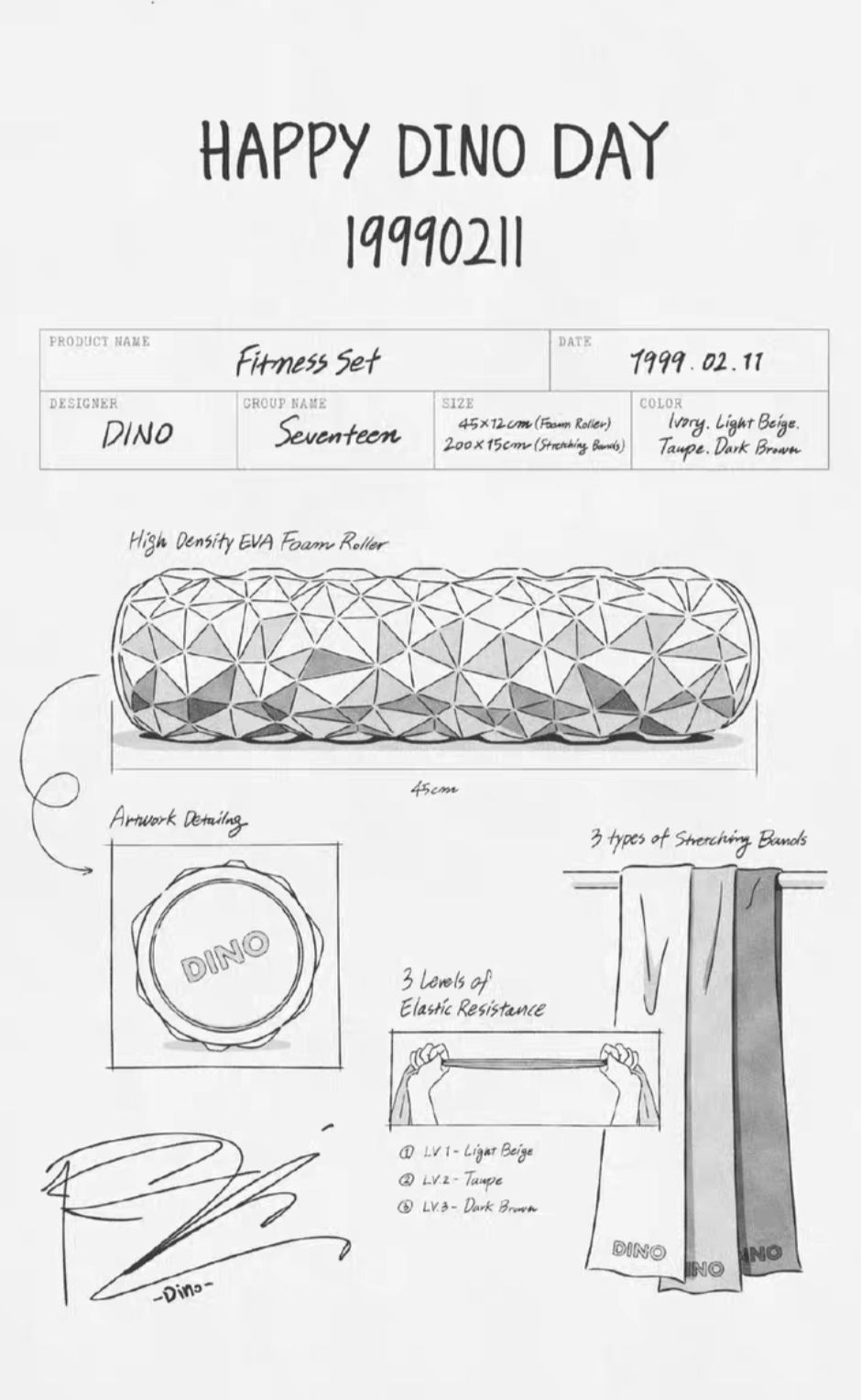 Dino 生日禮僅小卡×4