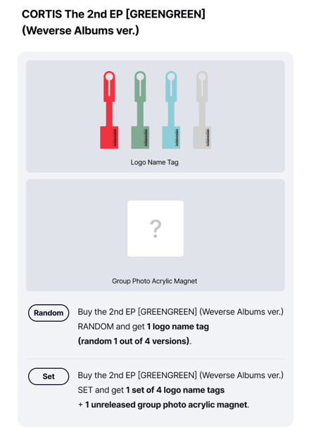 Weverse 預售特典
