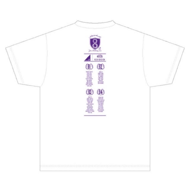 乃木坂46 8th YEAR BIRTHDAY LIVE Tshirt 白色