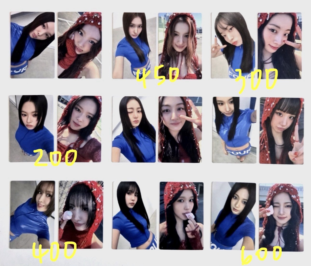 This is for 韓國場入場卡 藍衣+紅帽