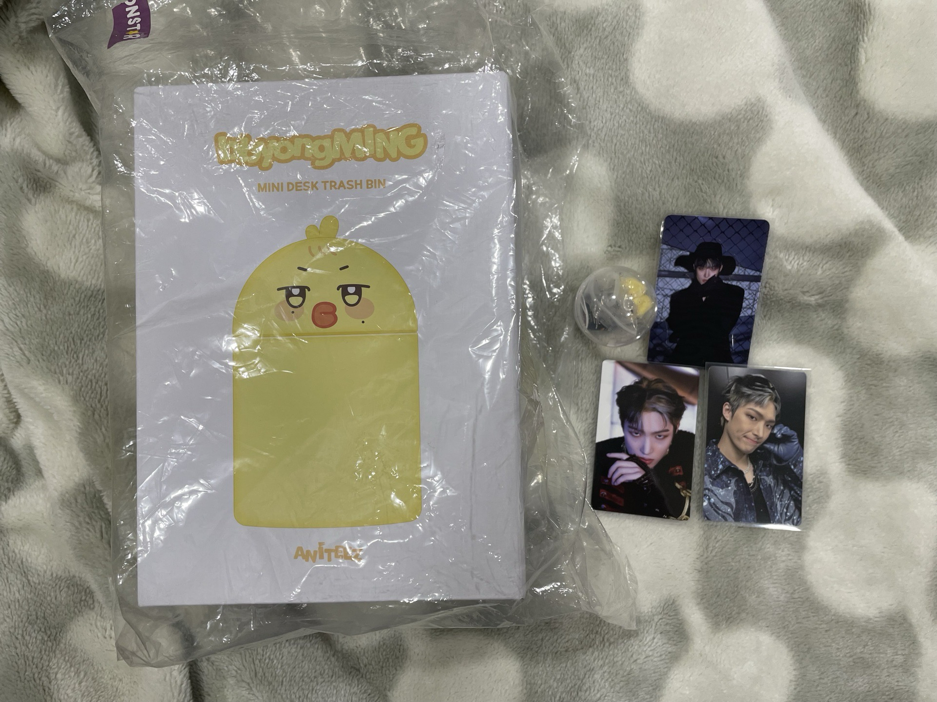 ANITEEZ IN THE CALLING 蹦旼垃圾桶+吊飾、小卡