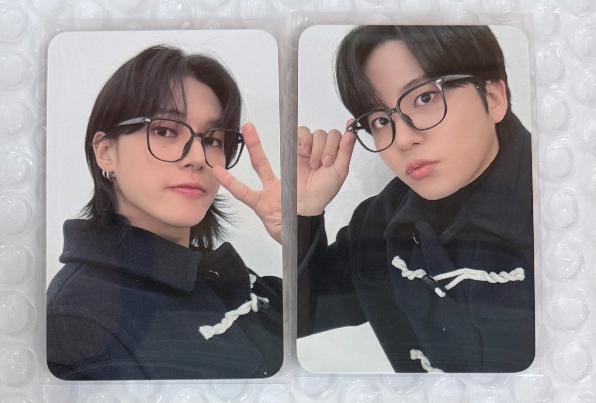 年糕大衣 眼鏡榮鍾 手寫卡背