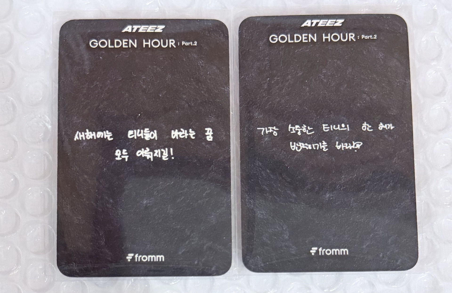 年糕大衣 眼鏡榮鍾 手寫卡背