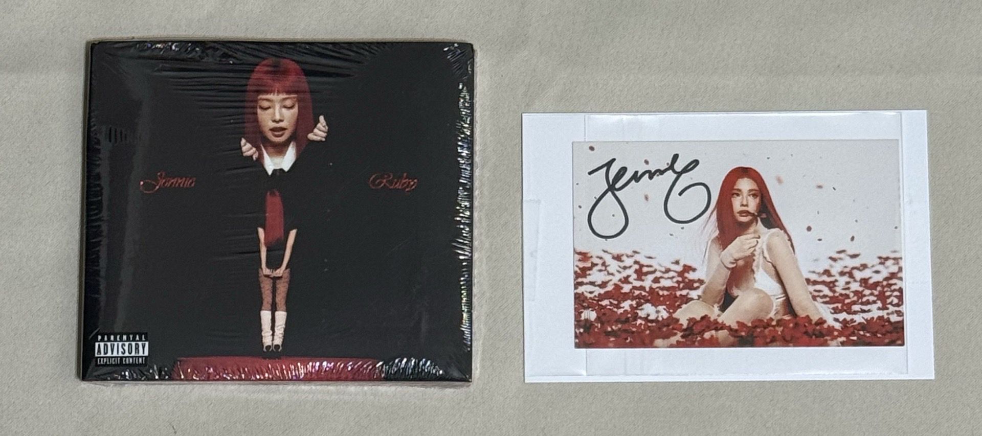 JENNIE親簽卡+專輯