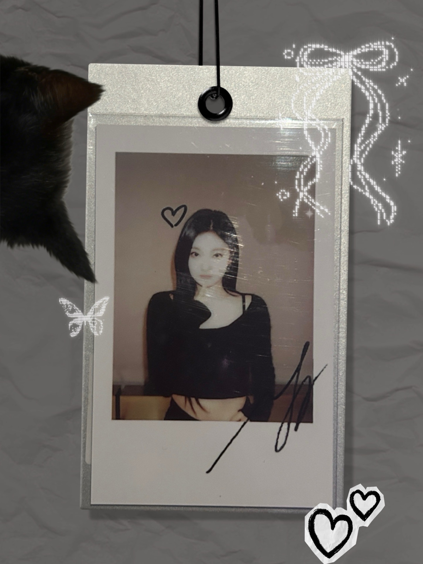 黑色愛心拍立得寧寧