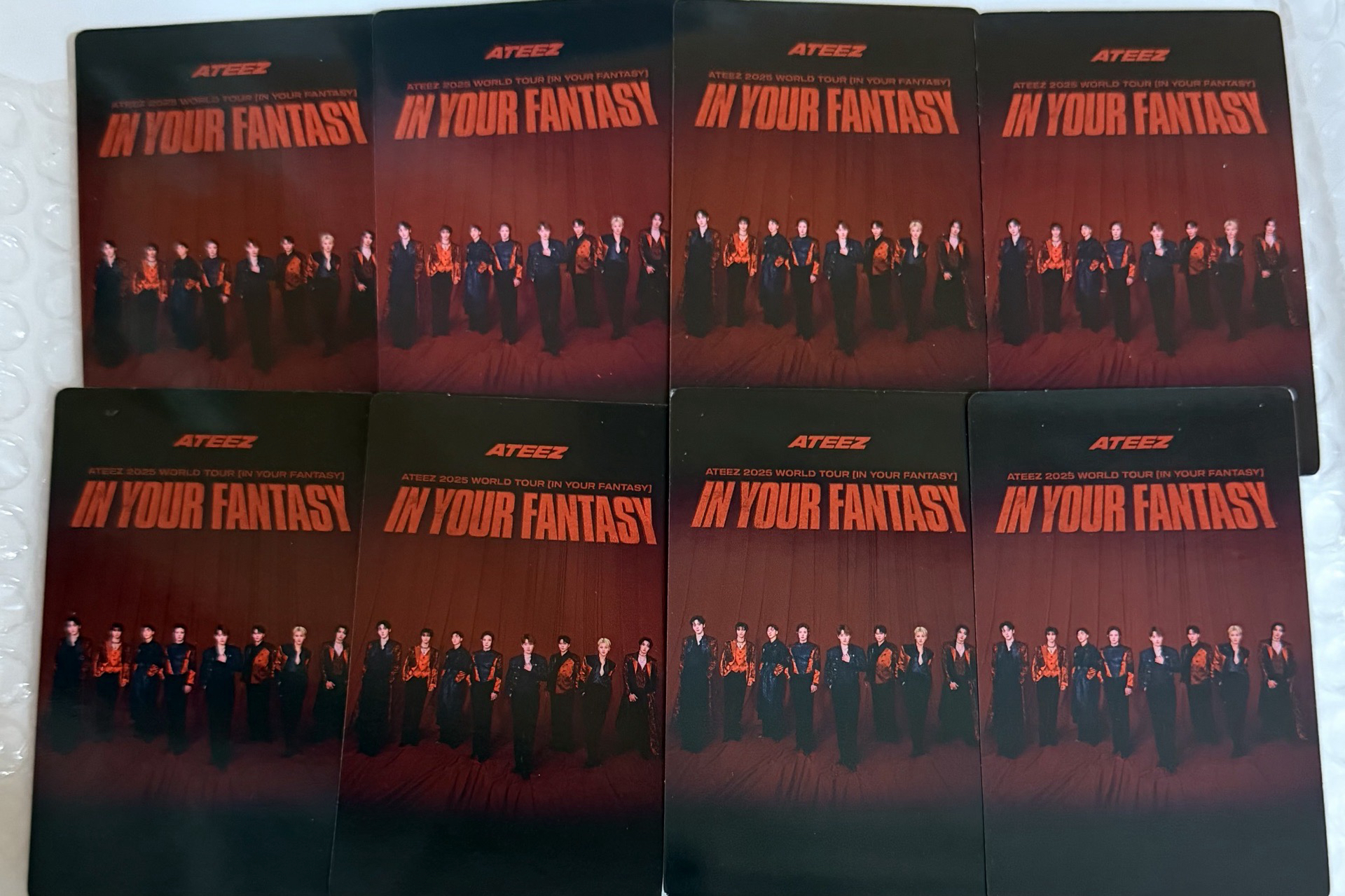 亞洲巡演zone卡 八張