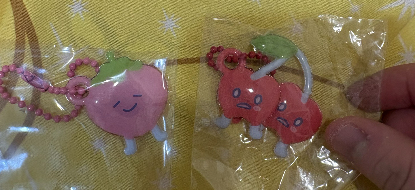 海草莓&澈櫻桃軟膠吊飾