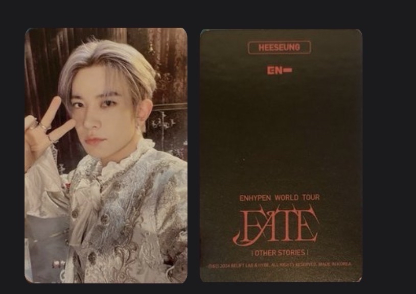 羲 FATE世巡演唱會黑版DVD卡 