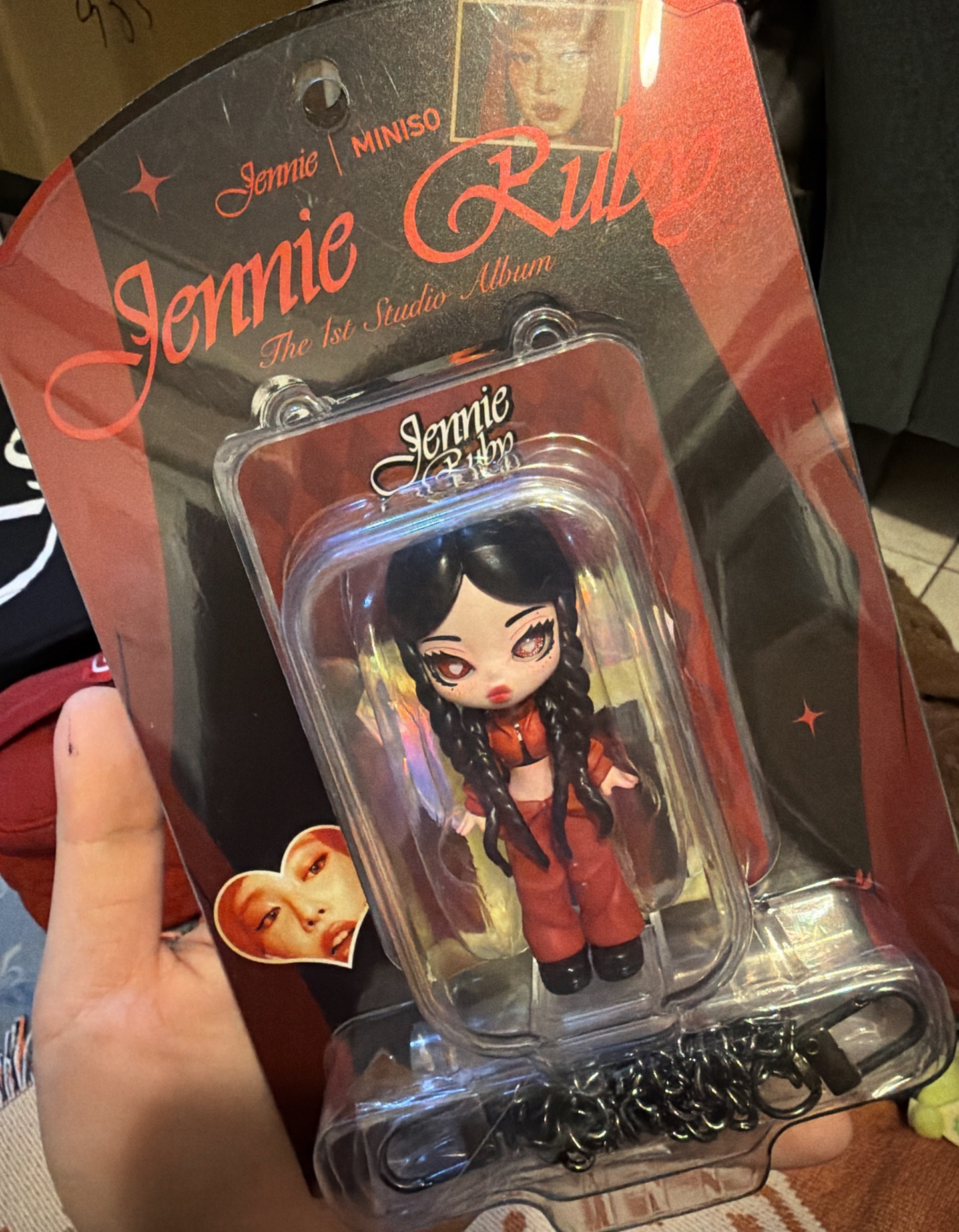 Jennie Ruby✖️Miniso立體吊卡（黑髮）