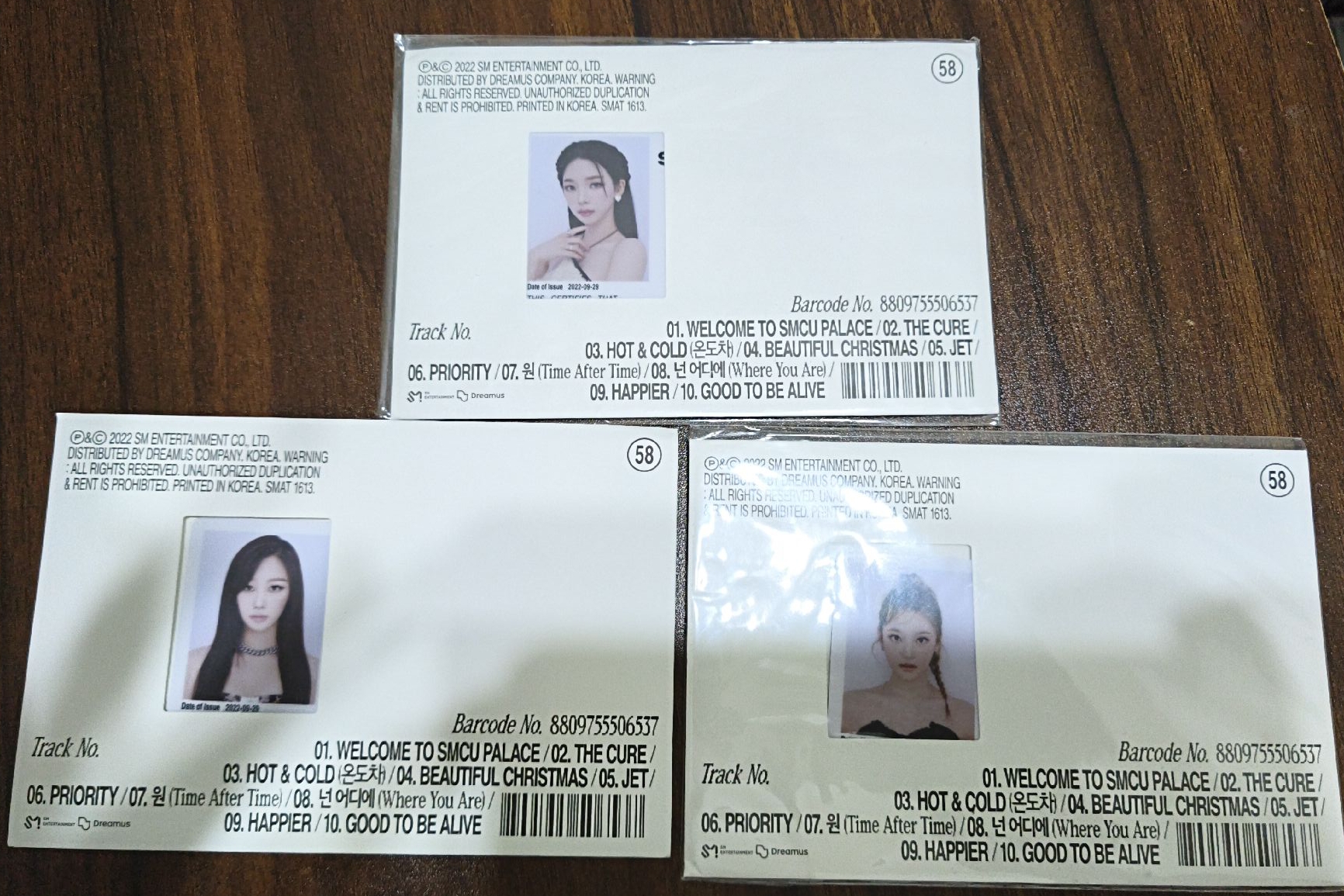 22SMCU 專輯 Membership Card版已拆無小卡