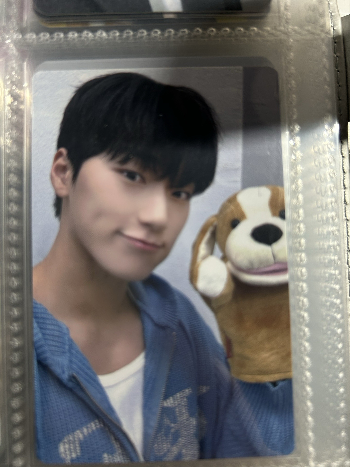 超萌拿著狗狗🐶的傘！