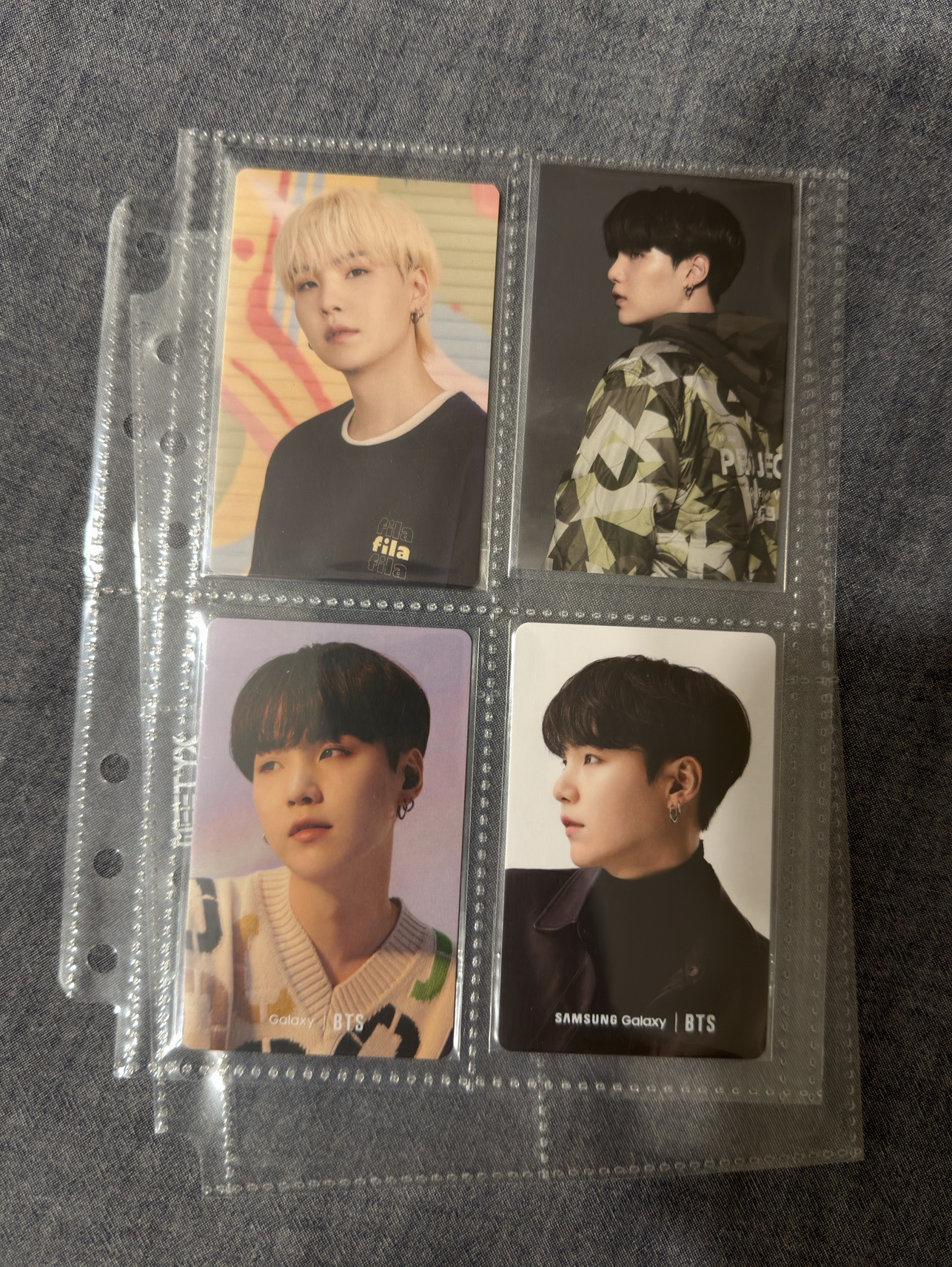 bts Suga 閔玧其 代言卡 Fila Samsung