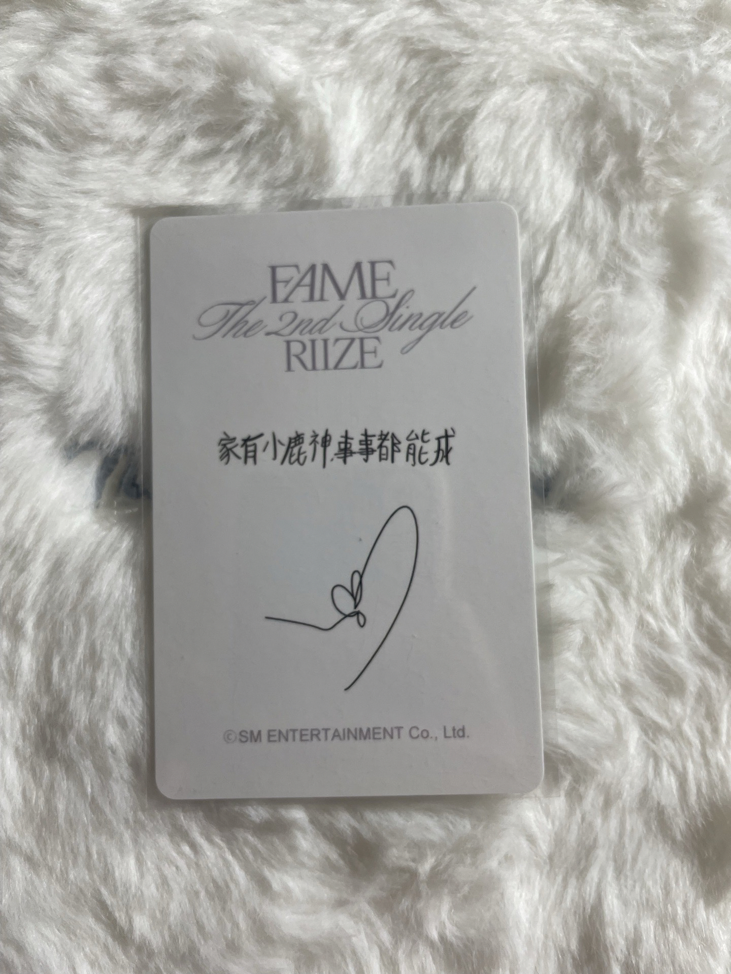 成燦 中文卡背 FAME 泡泡摩奇 Chamber 特典卡 B版