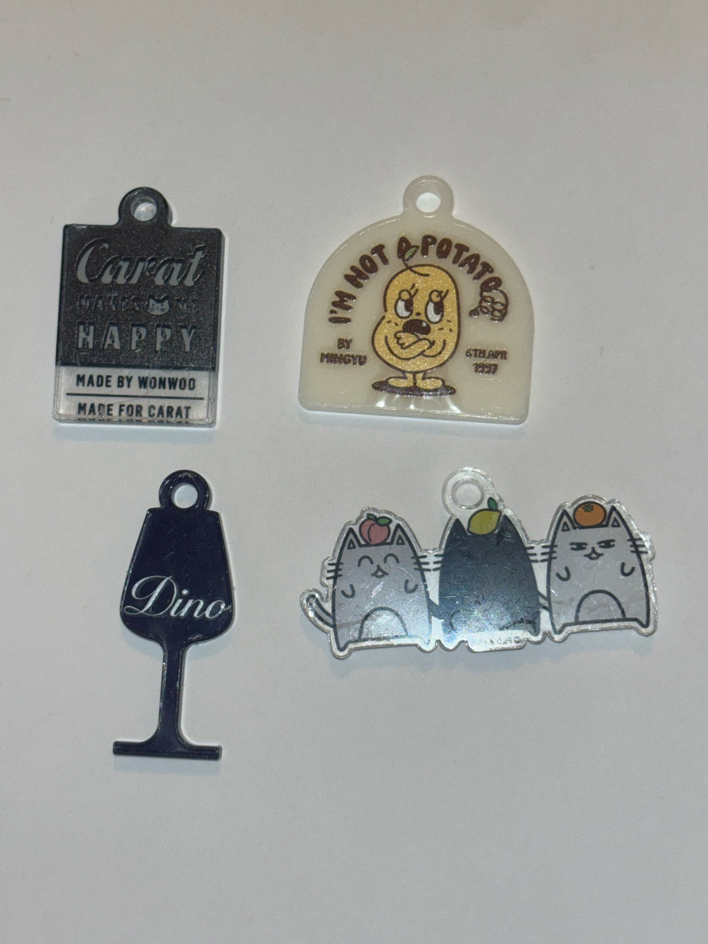 成員自製周邊吊飾 圓佑 珉奎 Jun Dino 四個不拆