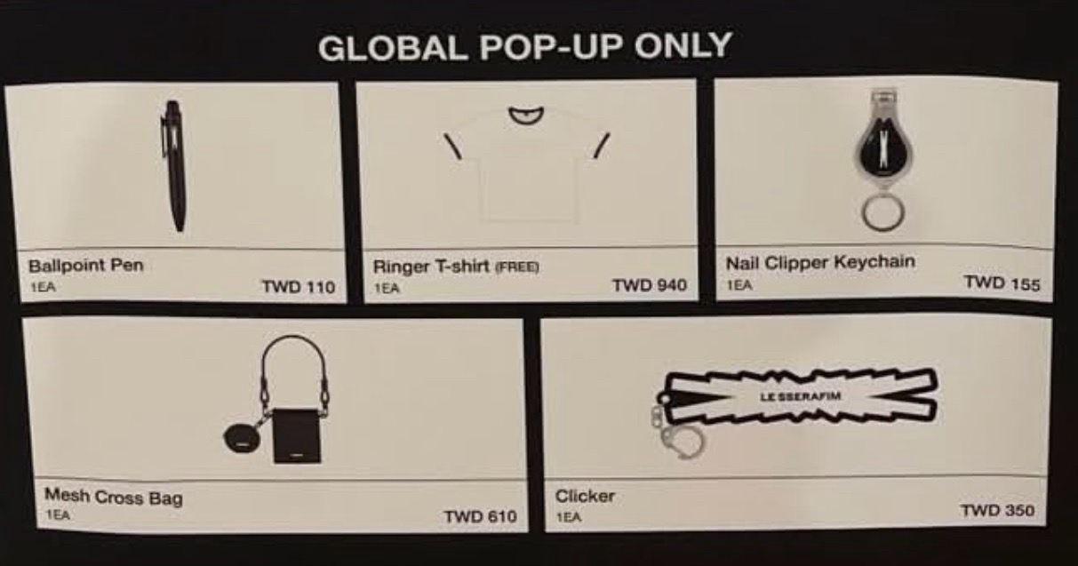 LE SSERAFIM POP - UP IN TAIPEI GLOBAL POP-UP ONLY