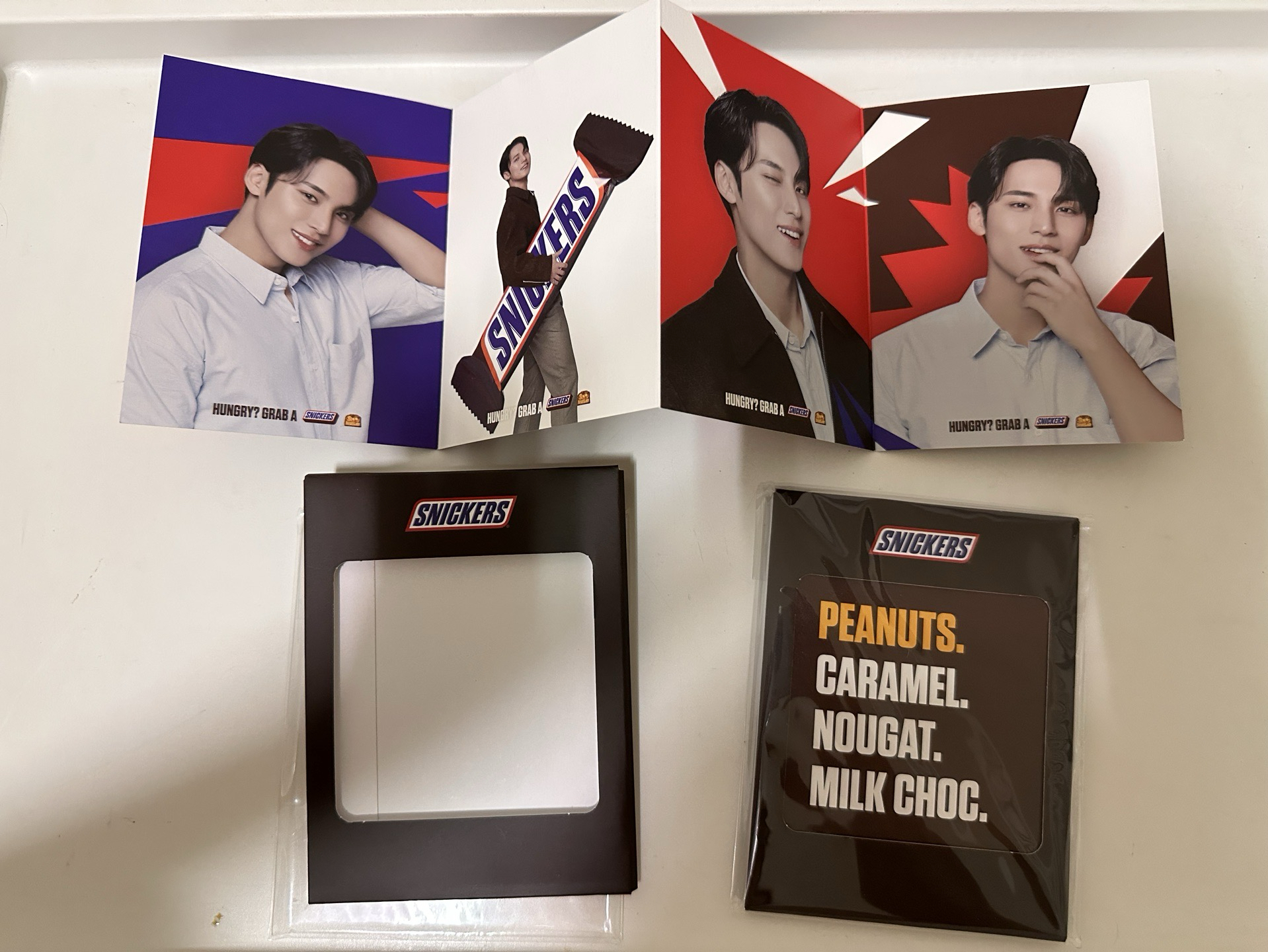 奎代言明信片snickers