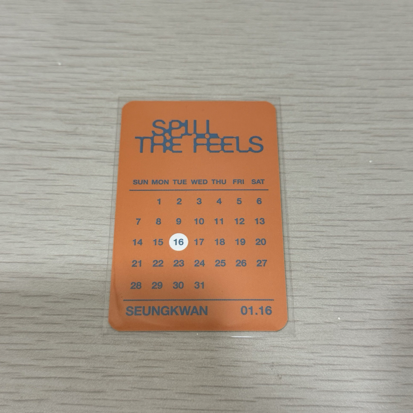 SEVENTEEN 迷十二 yes24 勝寛日曆小卡