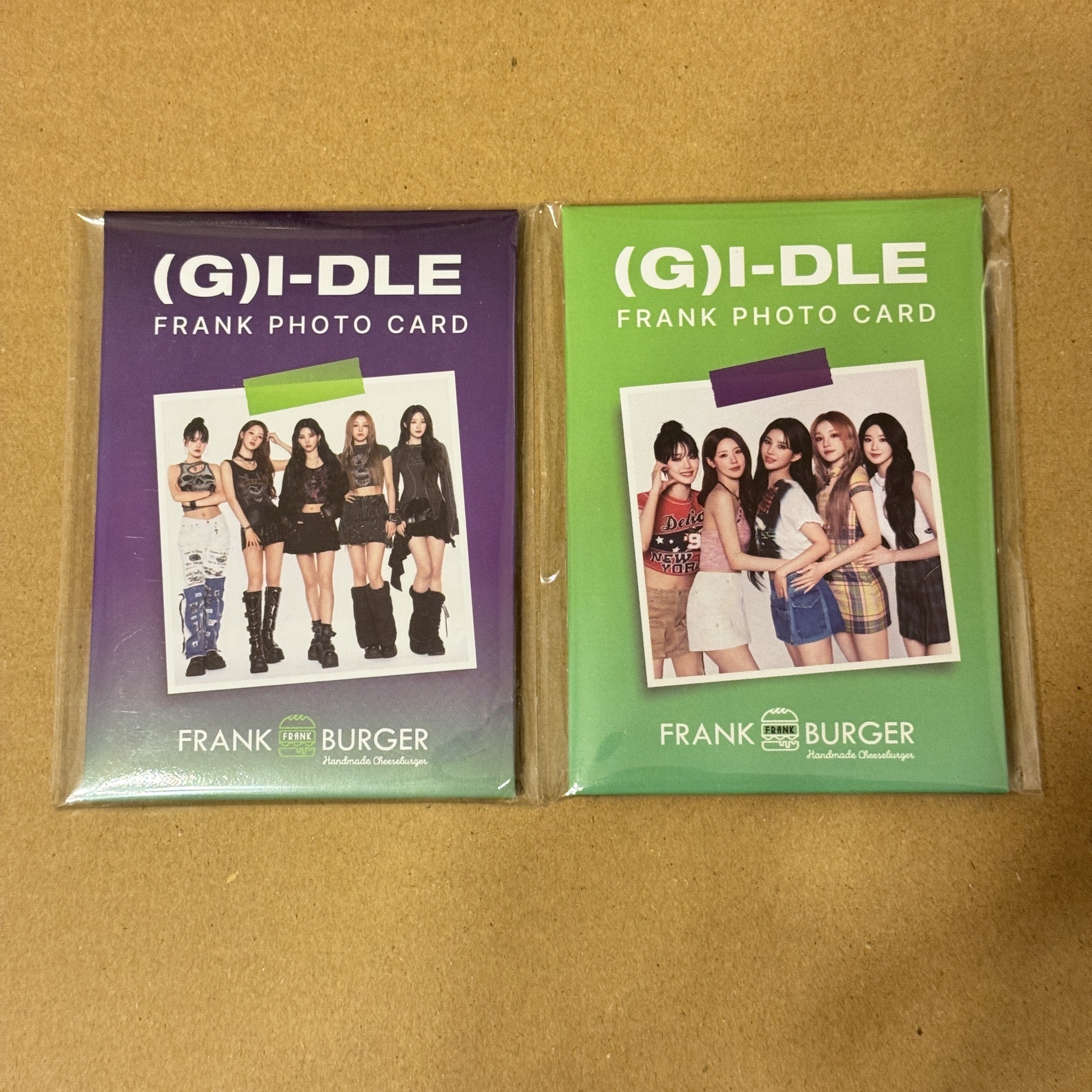 i-dle 漢堡卡 代言卡 1.0 紫色/綠色