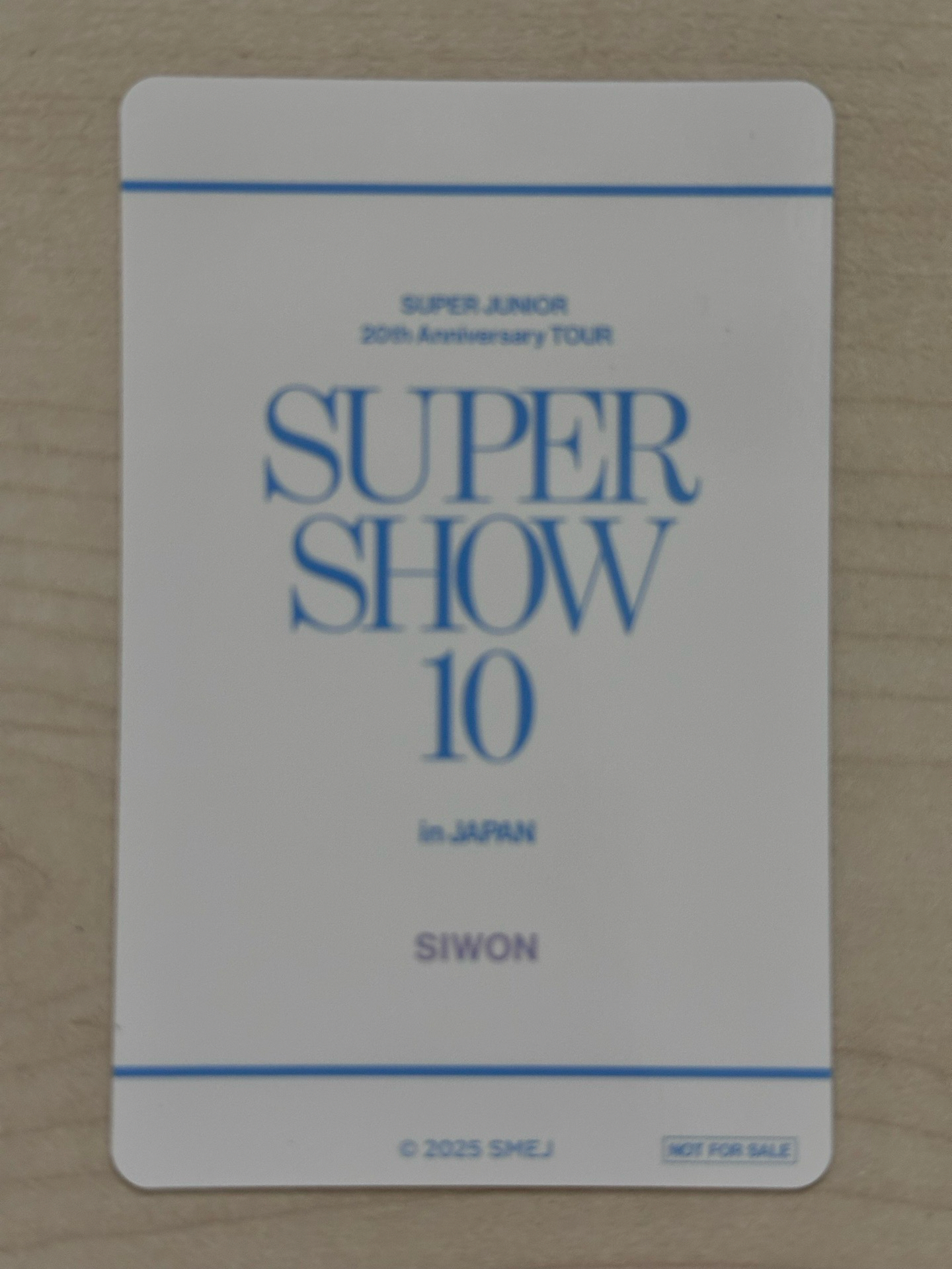 Super Junior始源日週線下滿額卡