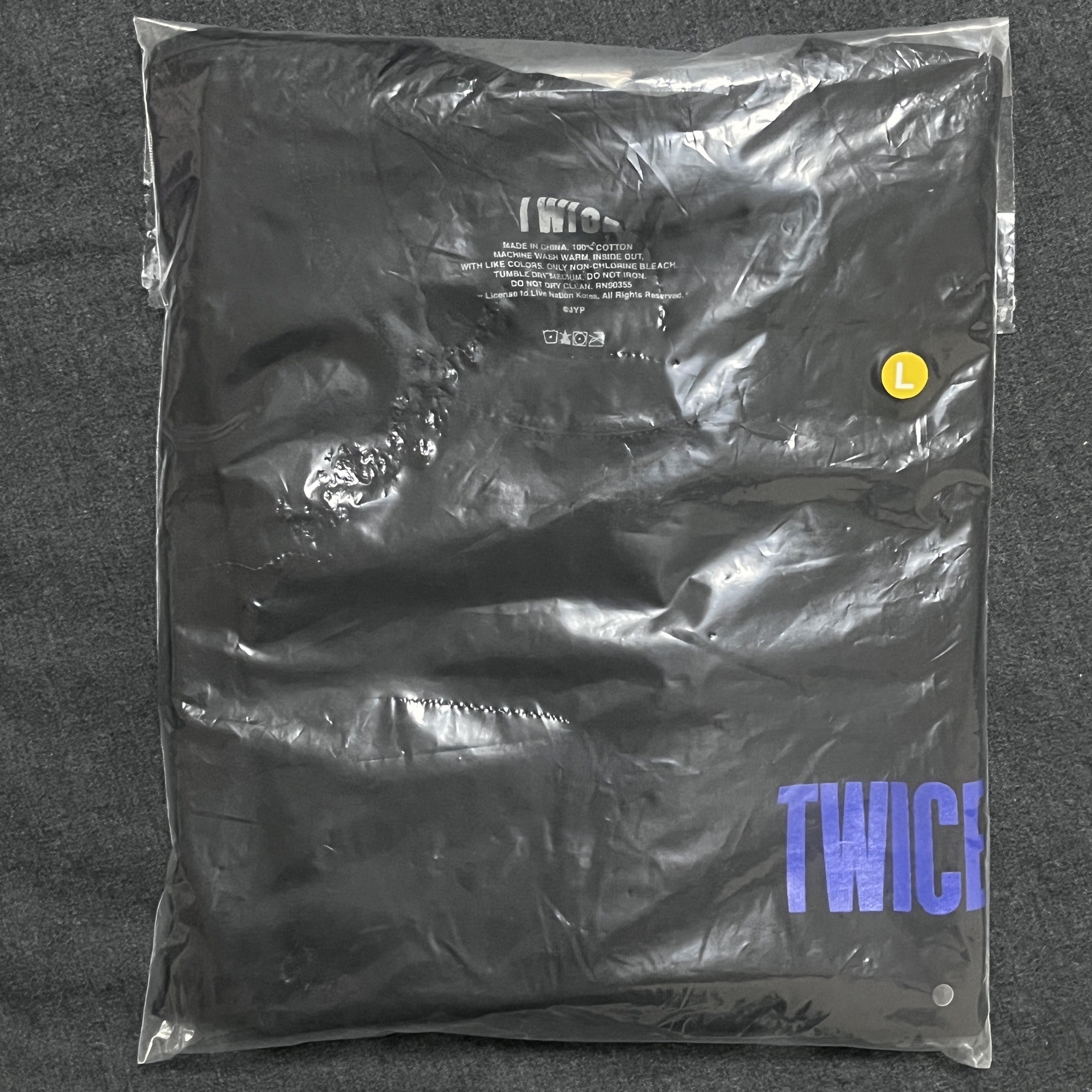 TWICE 六巡 高雄黑短T (L)