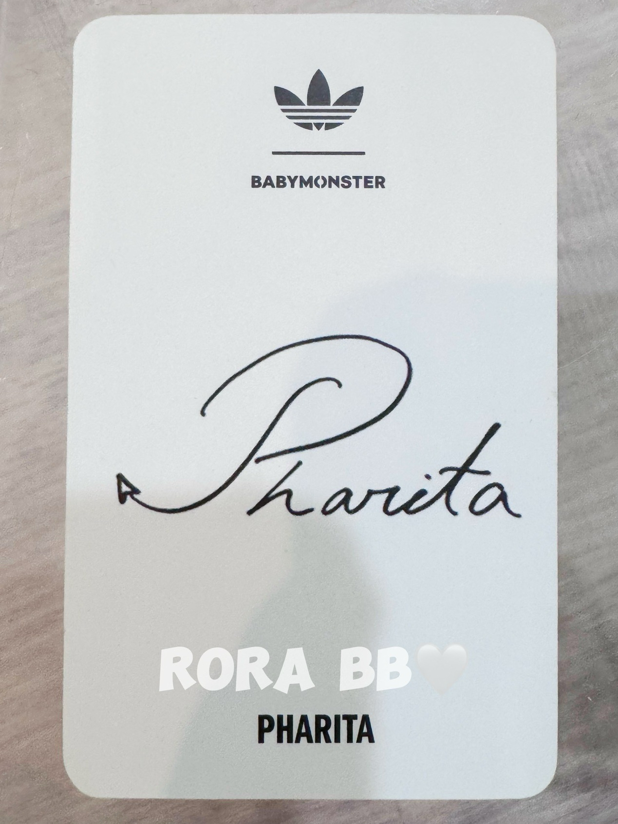 競標 🩵BABYMONSTER PHARITA 愛迪達代言卡