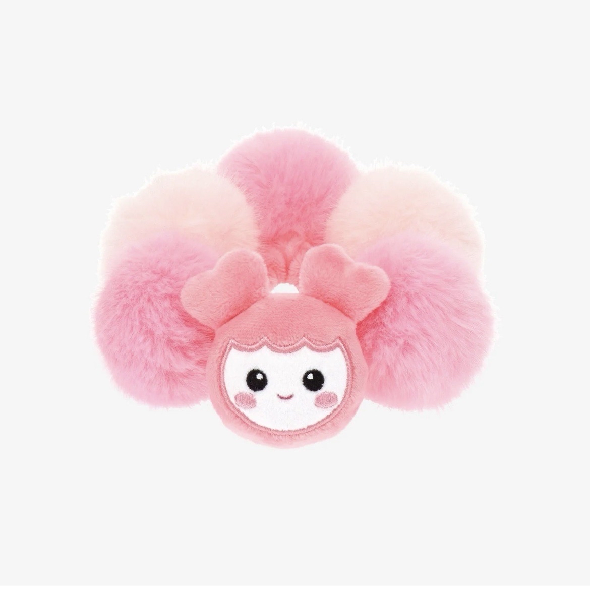 MONO 桃 髮圈 手燈圈 毛絨髮套 MOVELY 髮飾