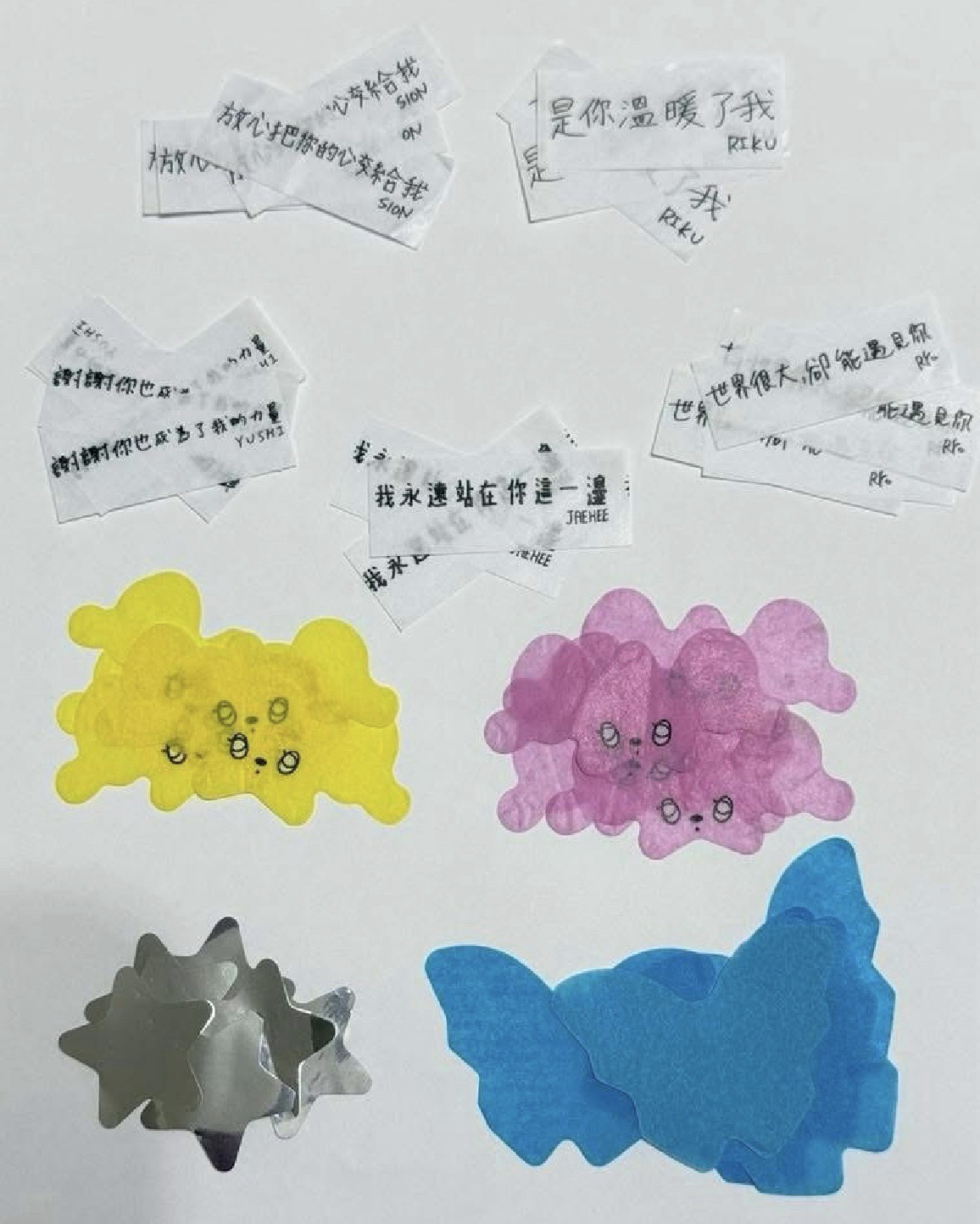 NCT WISH 台北場/高雄場手寫紙花+澳門TMA限定WICHU紙花