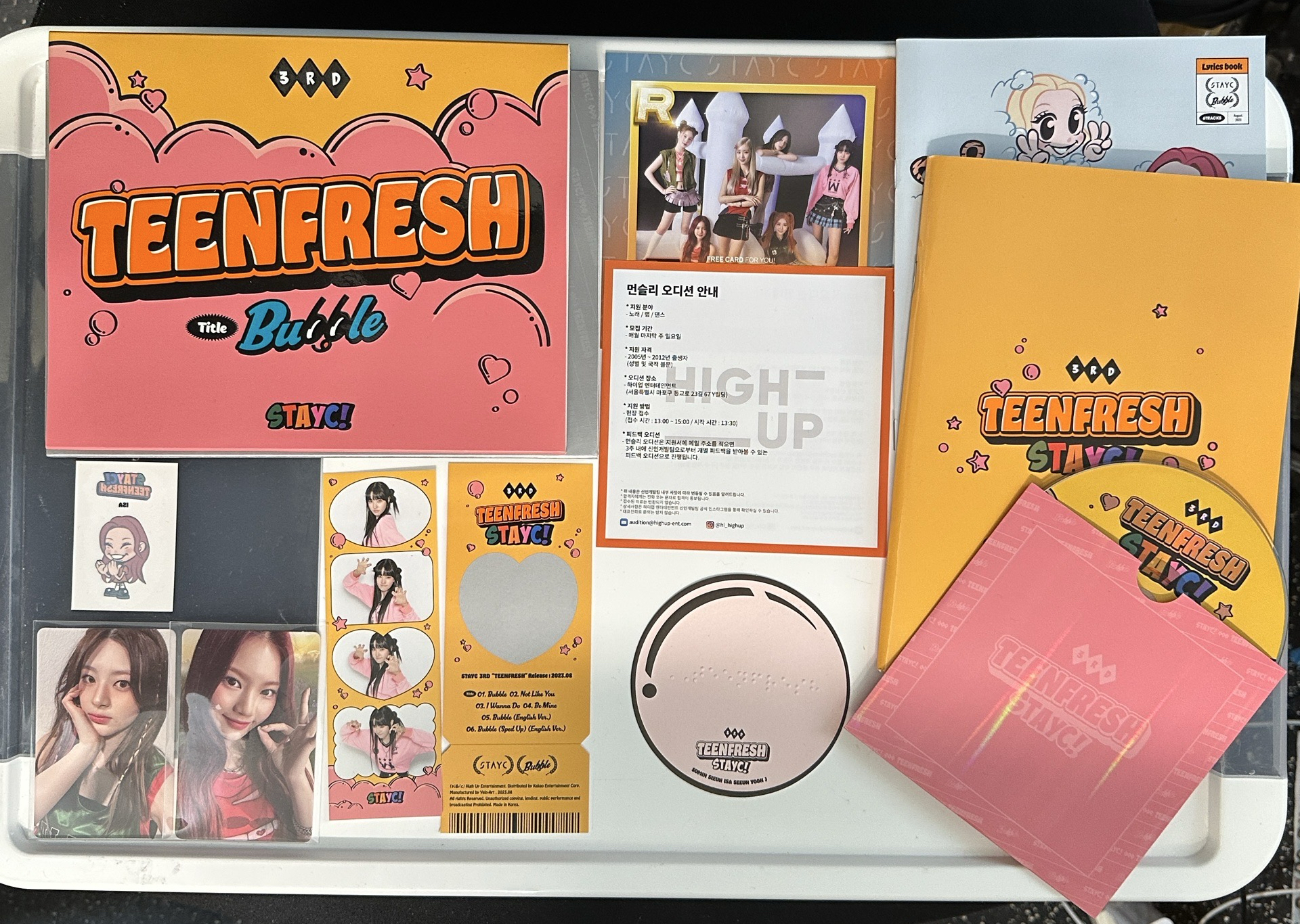 STYAC TEENFRESH 第三張迷你專輯 粉黃一套全新 Digipack 勢銀