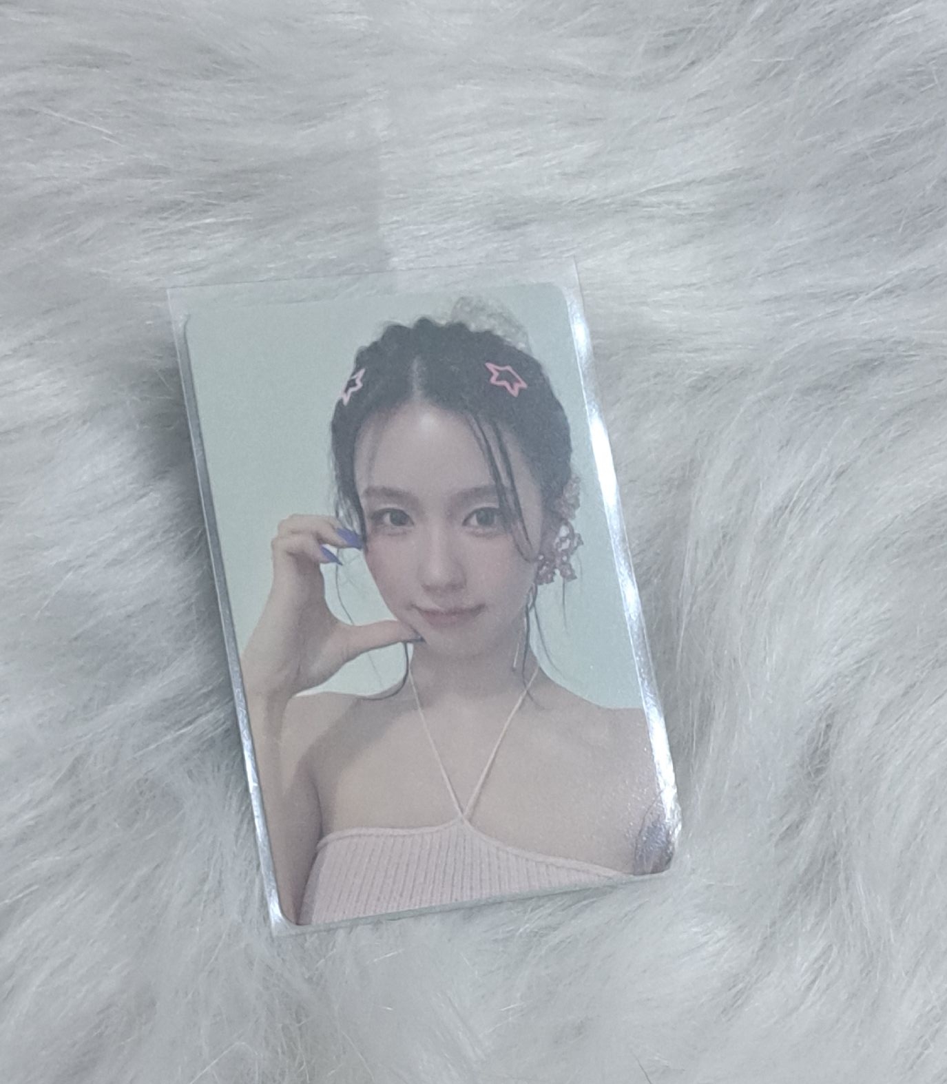 星星髮夾臉頰愛心麵