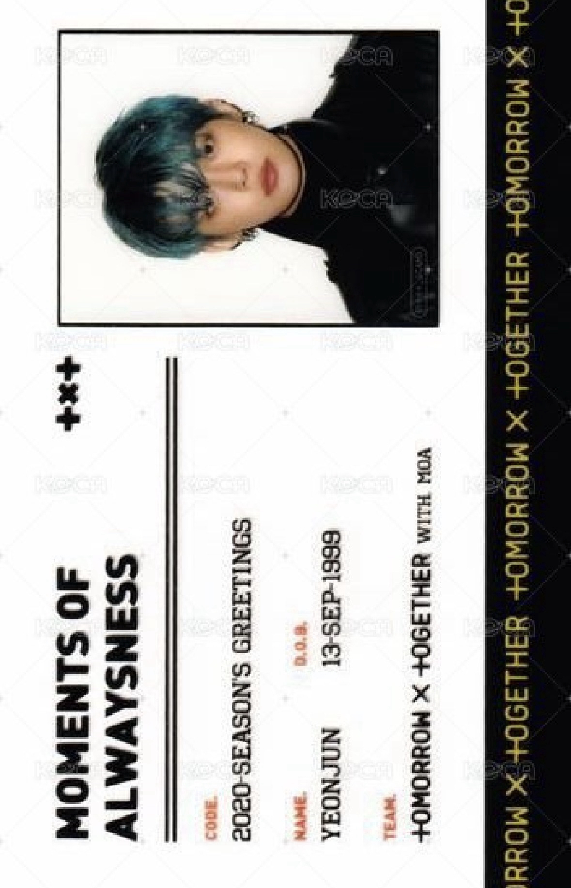 20年曆 周邊卡 ID卡 崔然竣