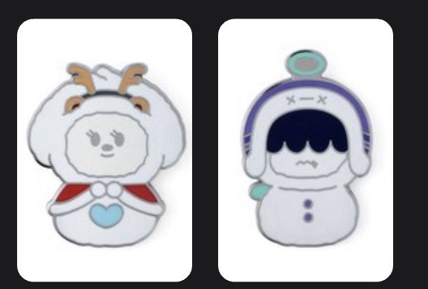 嘻哼 雪人鐵徽章