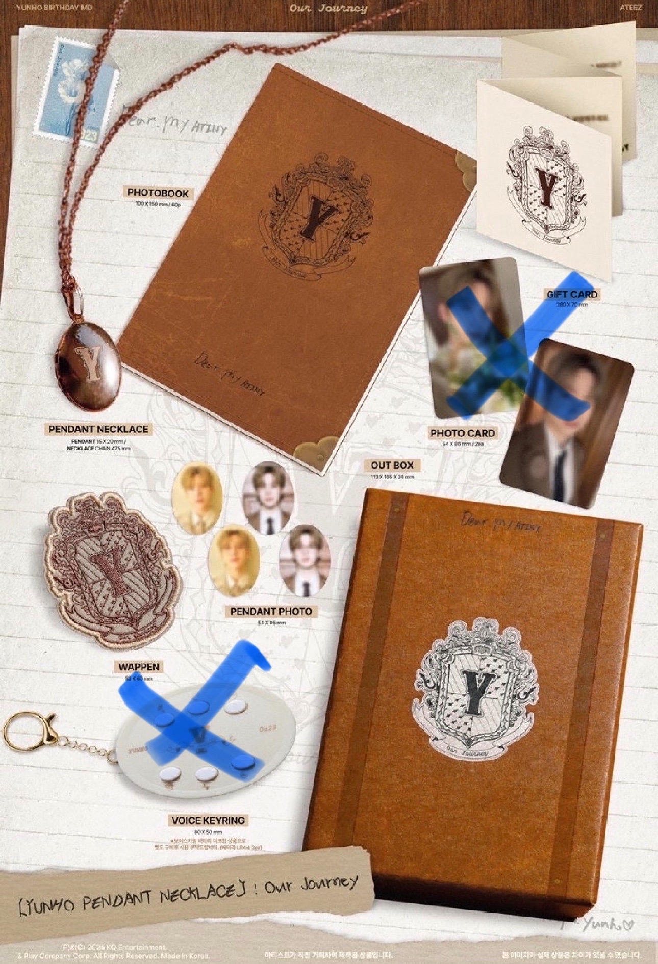 [YUNHO PENDANT NECKLACE] : Our Journey 潤浩2025生日禮盒 拆售