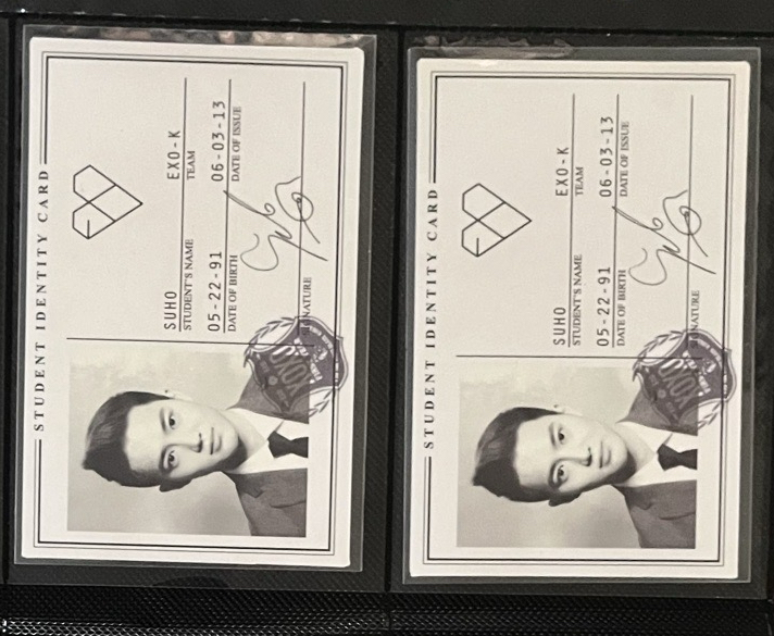 XOXO學生小卡SUHO金俊勉