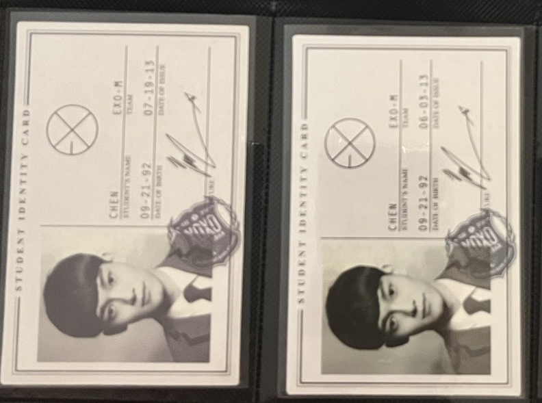 XOXO學生小卡CHEN金鍾大