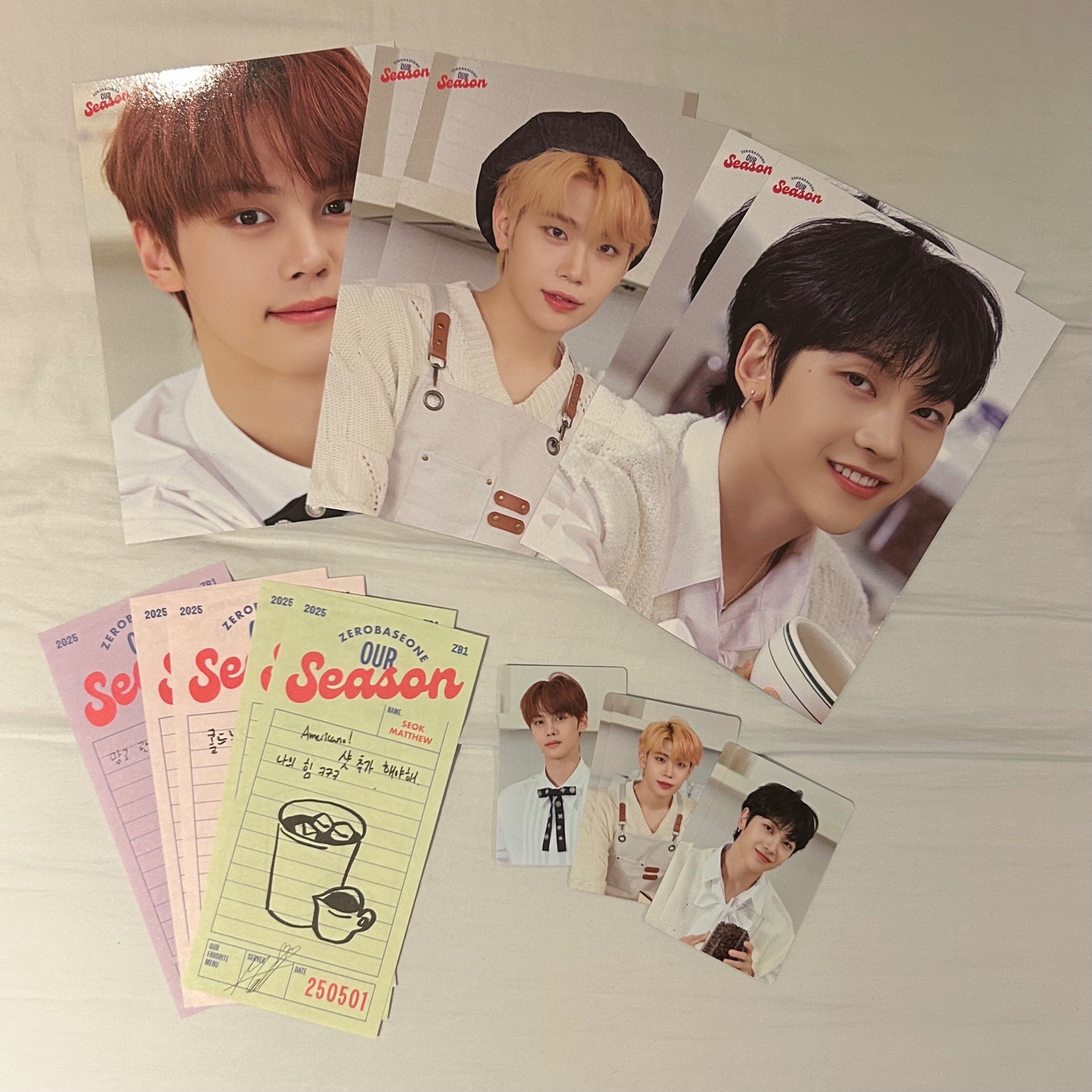 ZEROBASEONE 2025 SG 分成員set 馬修 泰來