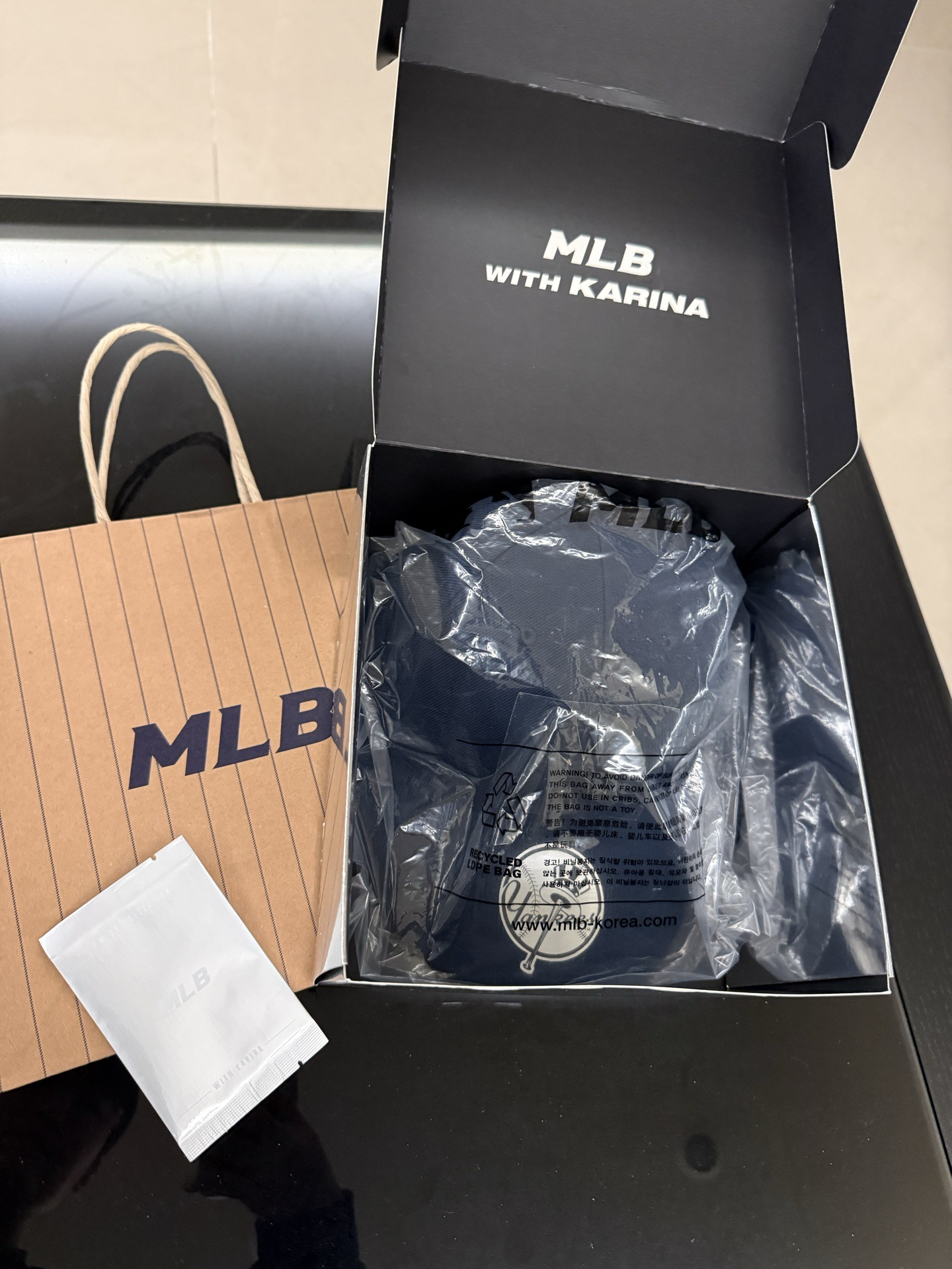 MLB Karina刺繡帽深藍59