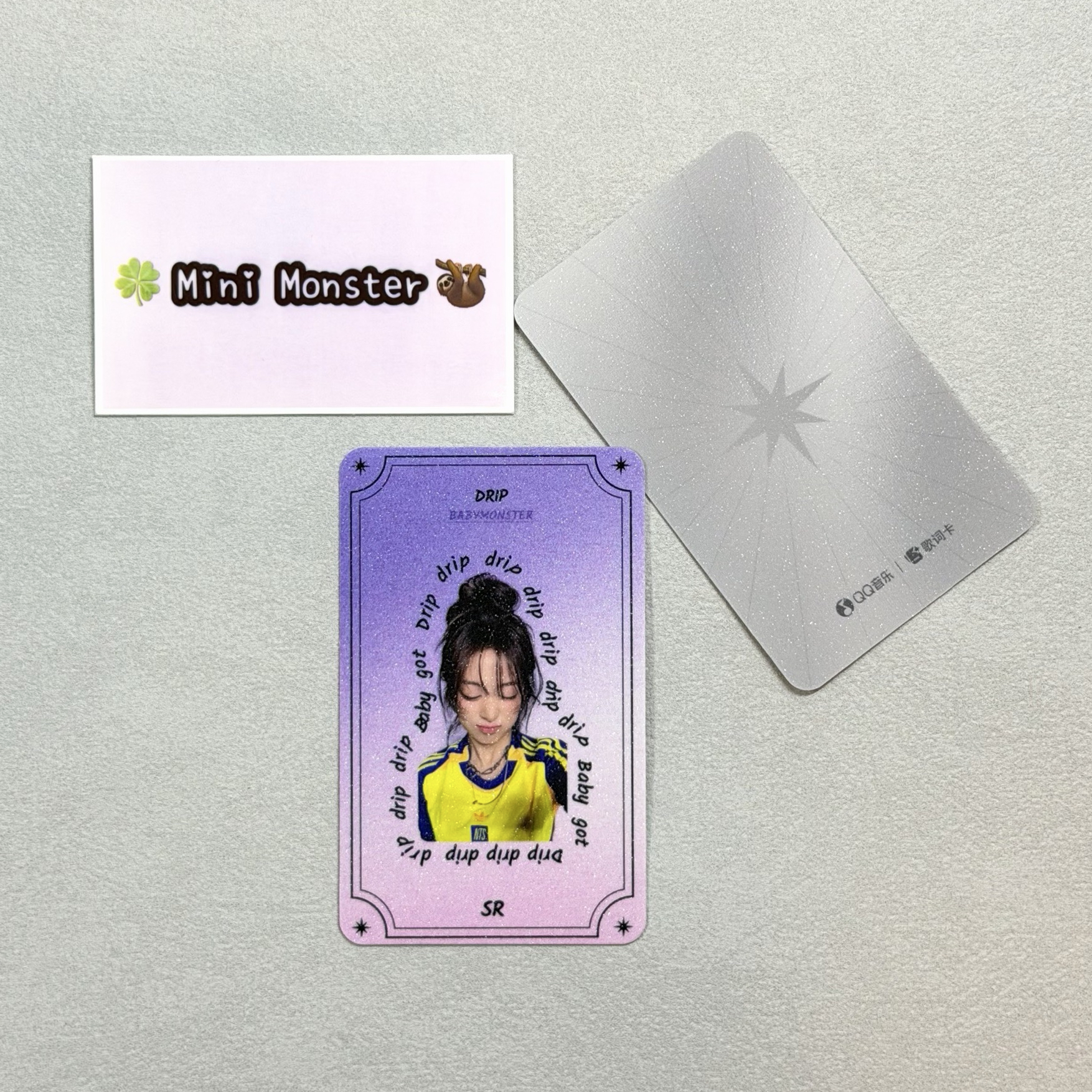 🍀Mini Monster🦥 Q音歌詞卡 SR 賢