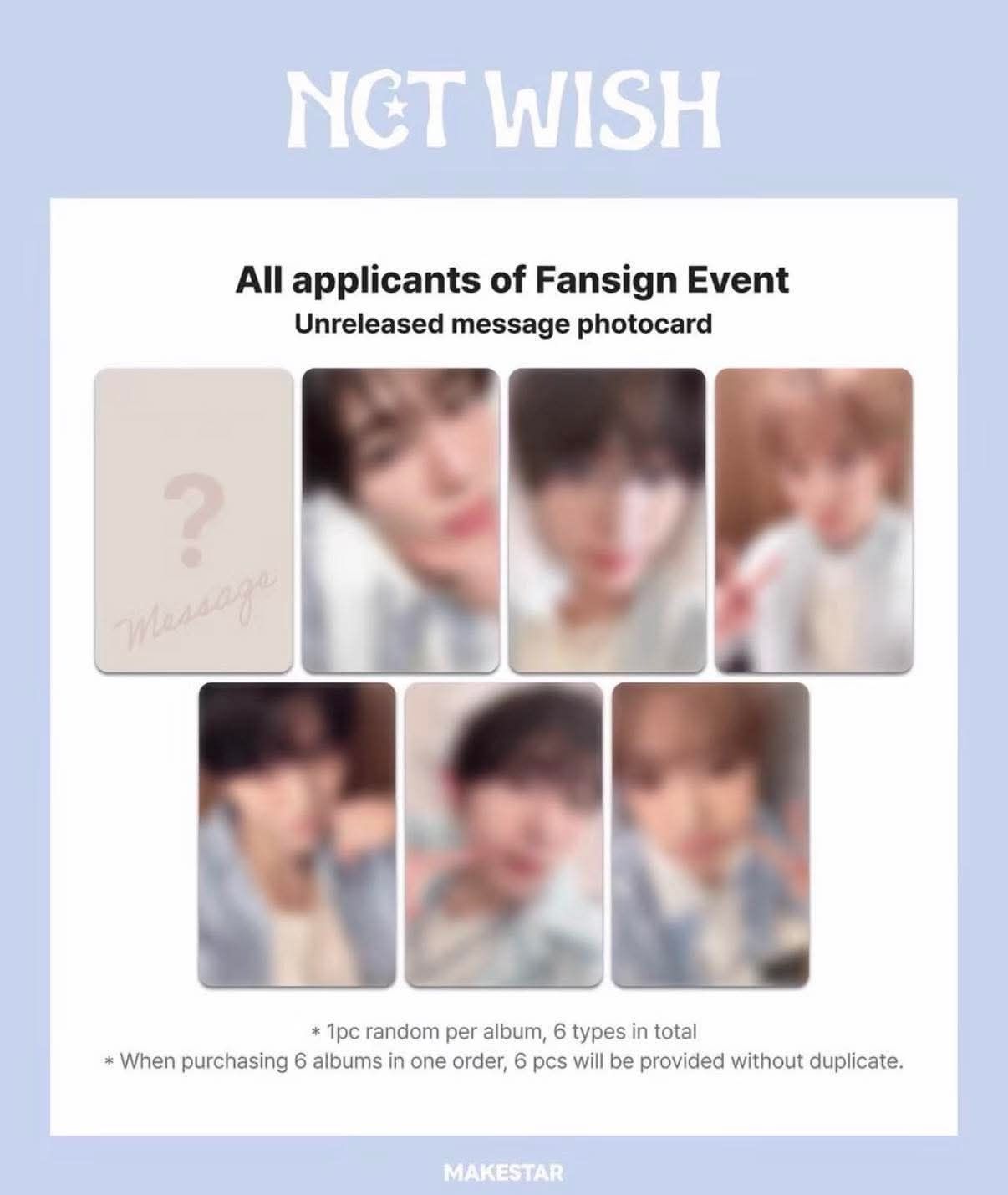非現貨 NCT WISH 新加坡簽售卡