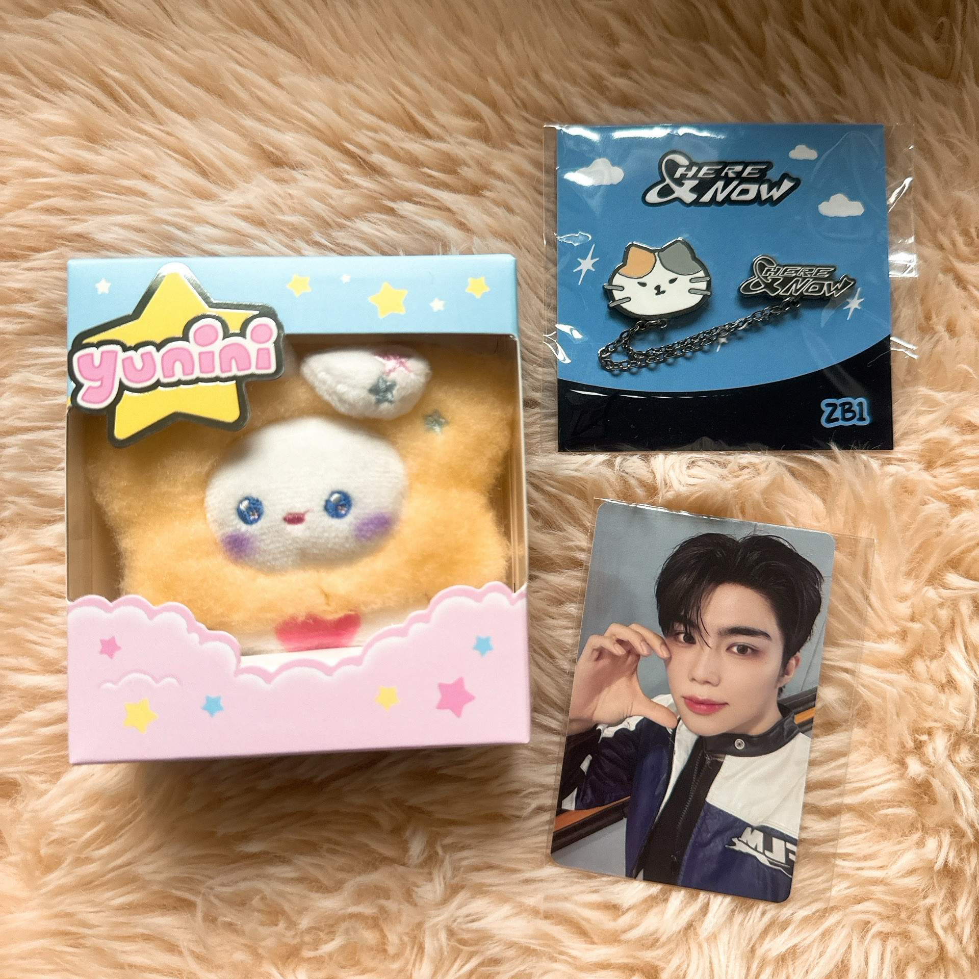 Zerobaseone ZB1 Yunini星星娃+Ricky 二巡徽章+乾旭滿額卡