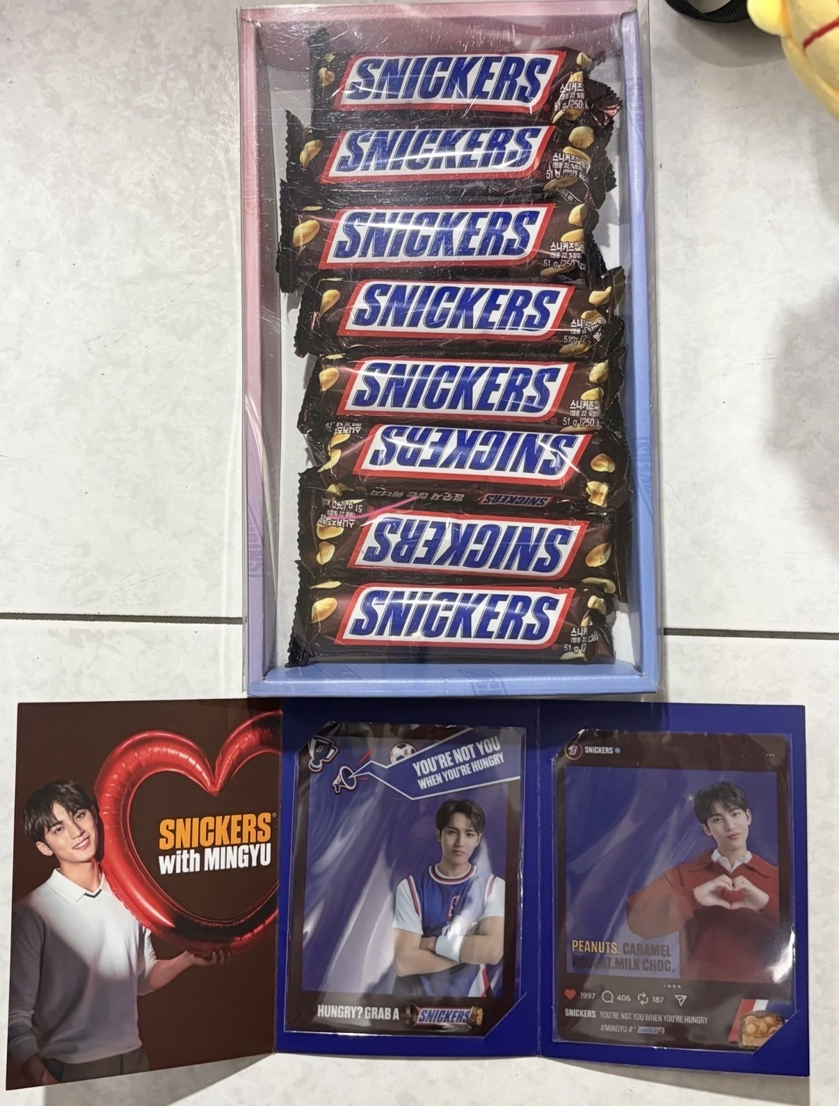 奎 士力架透卡+八條巧克力（韓版）