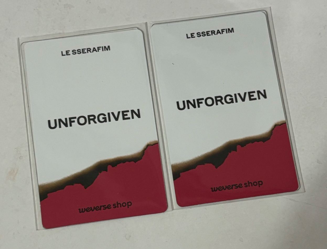 UNFORGIVEN WVS 電子專預售 特典+透卡 HUH YUNJIN + KIM CHAEWON