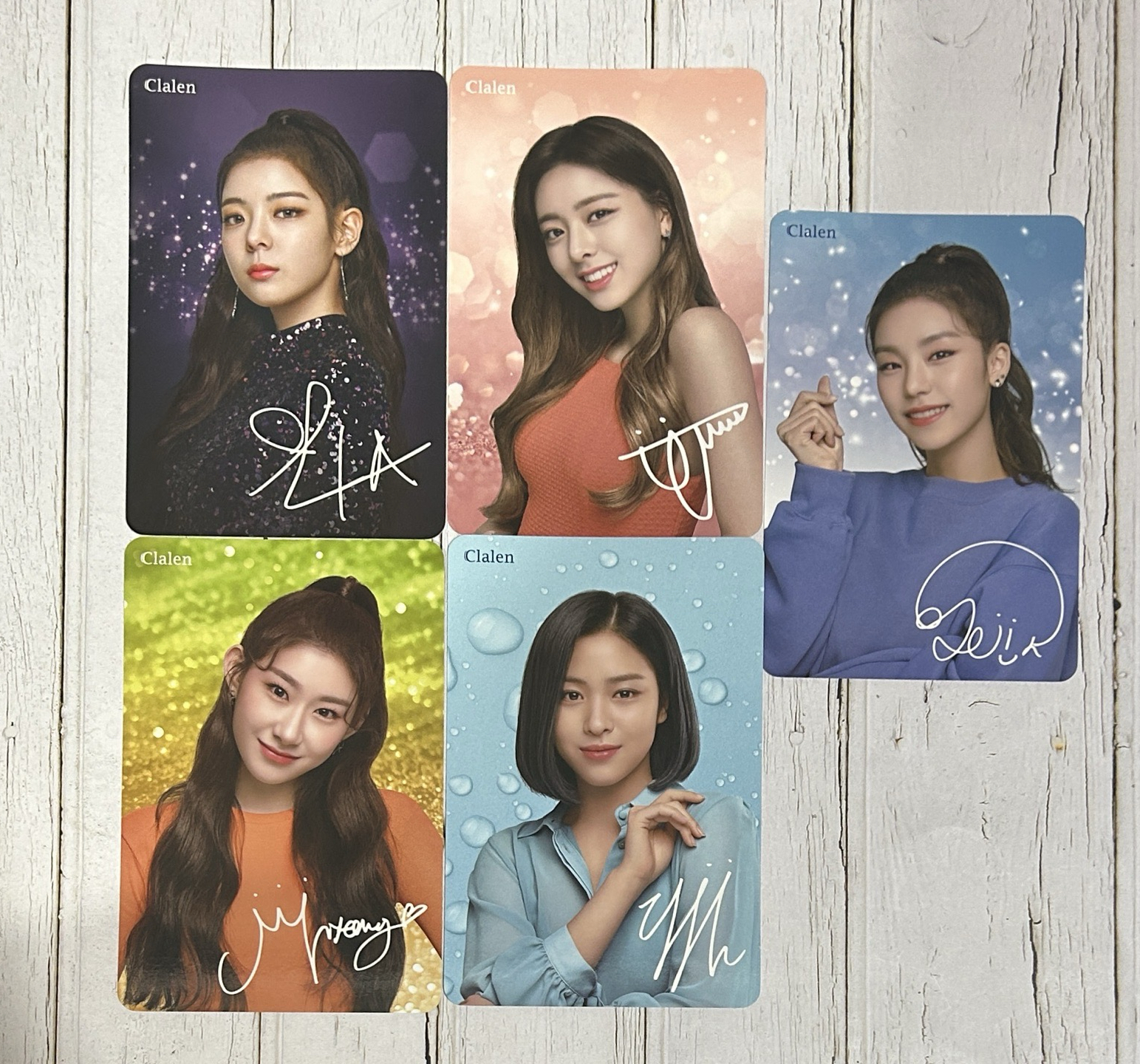 ITZY CLALEN 代言卡 Yeji Yuna Lia 留真 彩領