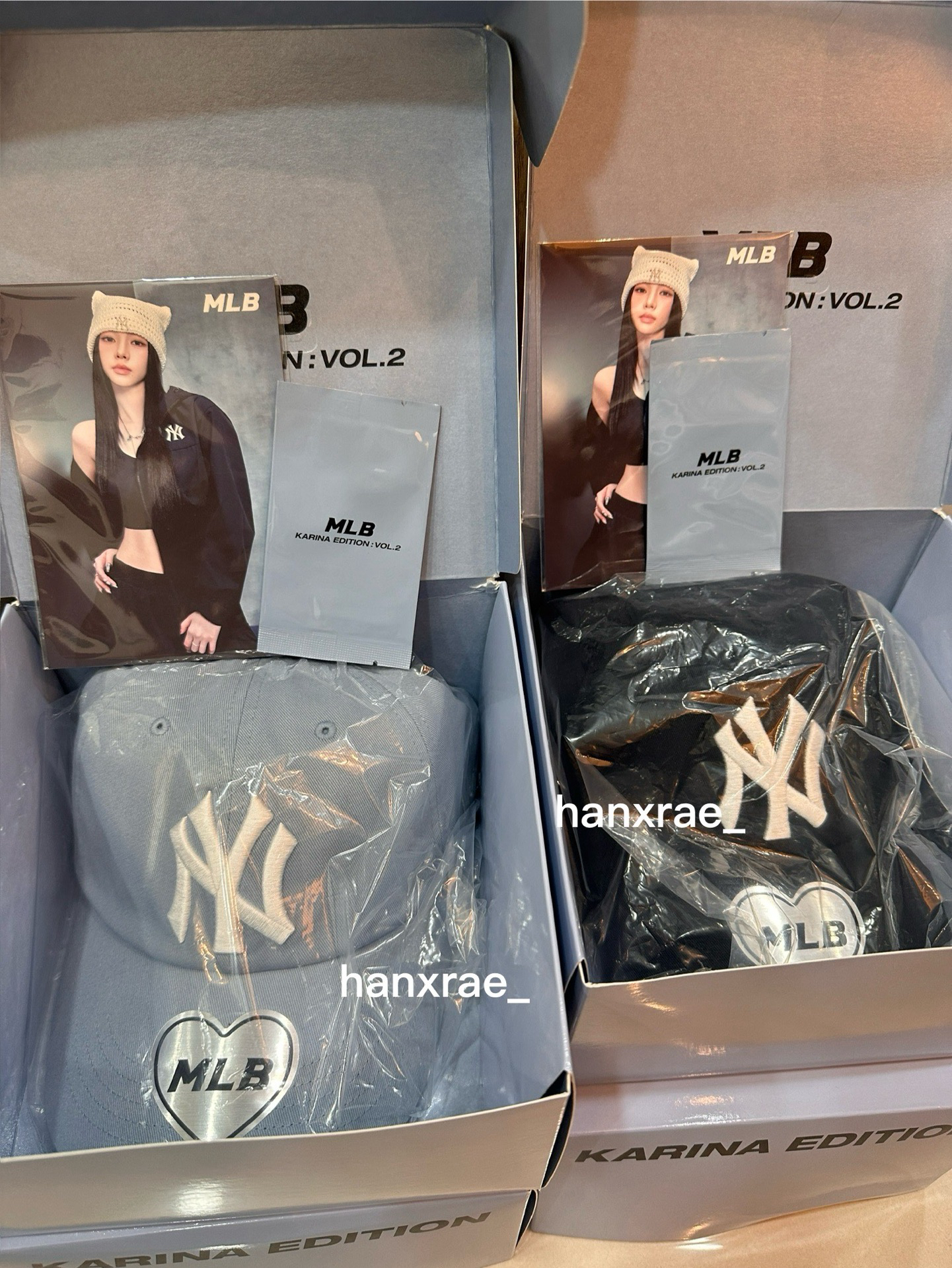 黑色有現貨 aespa KARINA x MLB 聯名2.0 帽子組