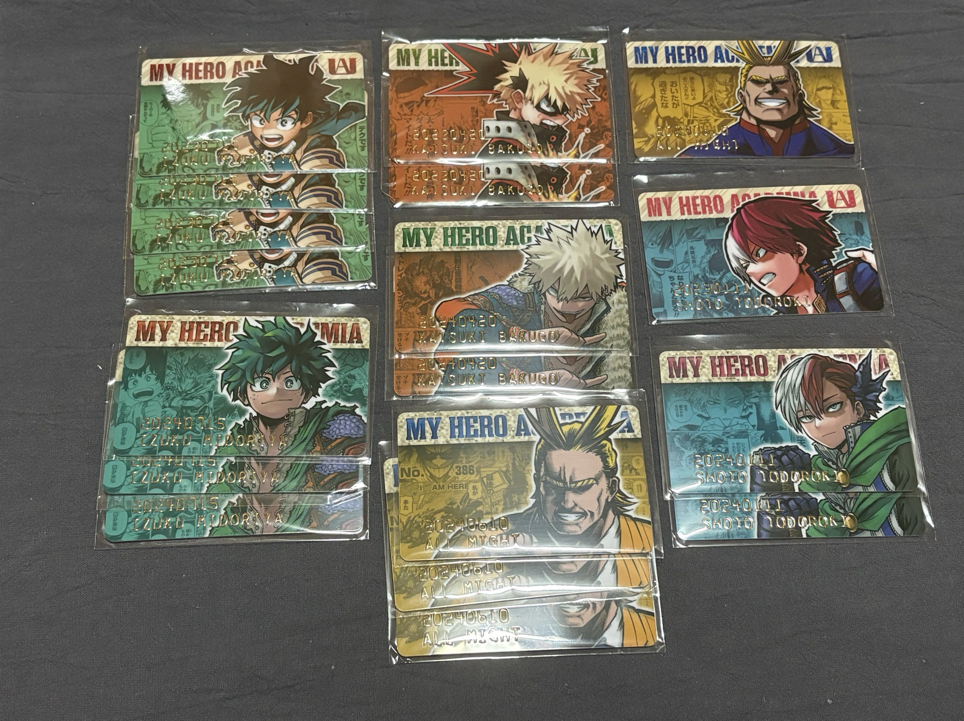 我的英雄學院 生日數據卡 生日卡 我英 綠谷出久 爆豪勝己 轟焦凍 歐爾麥特